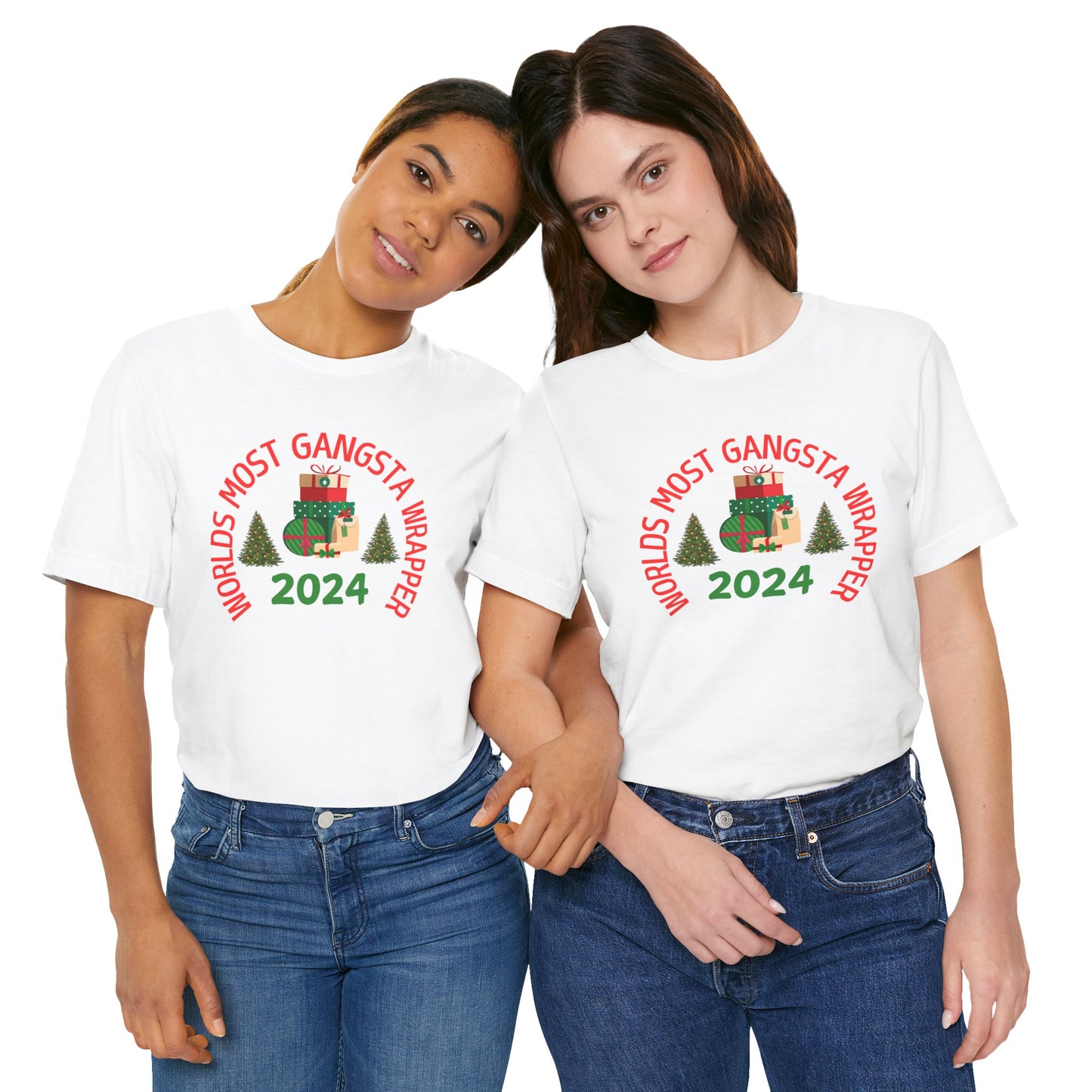 World's Most Gangsta Wrappers Unisex T-Shirt - Fun Holiday Tee 2024