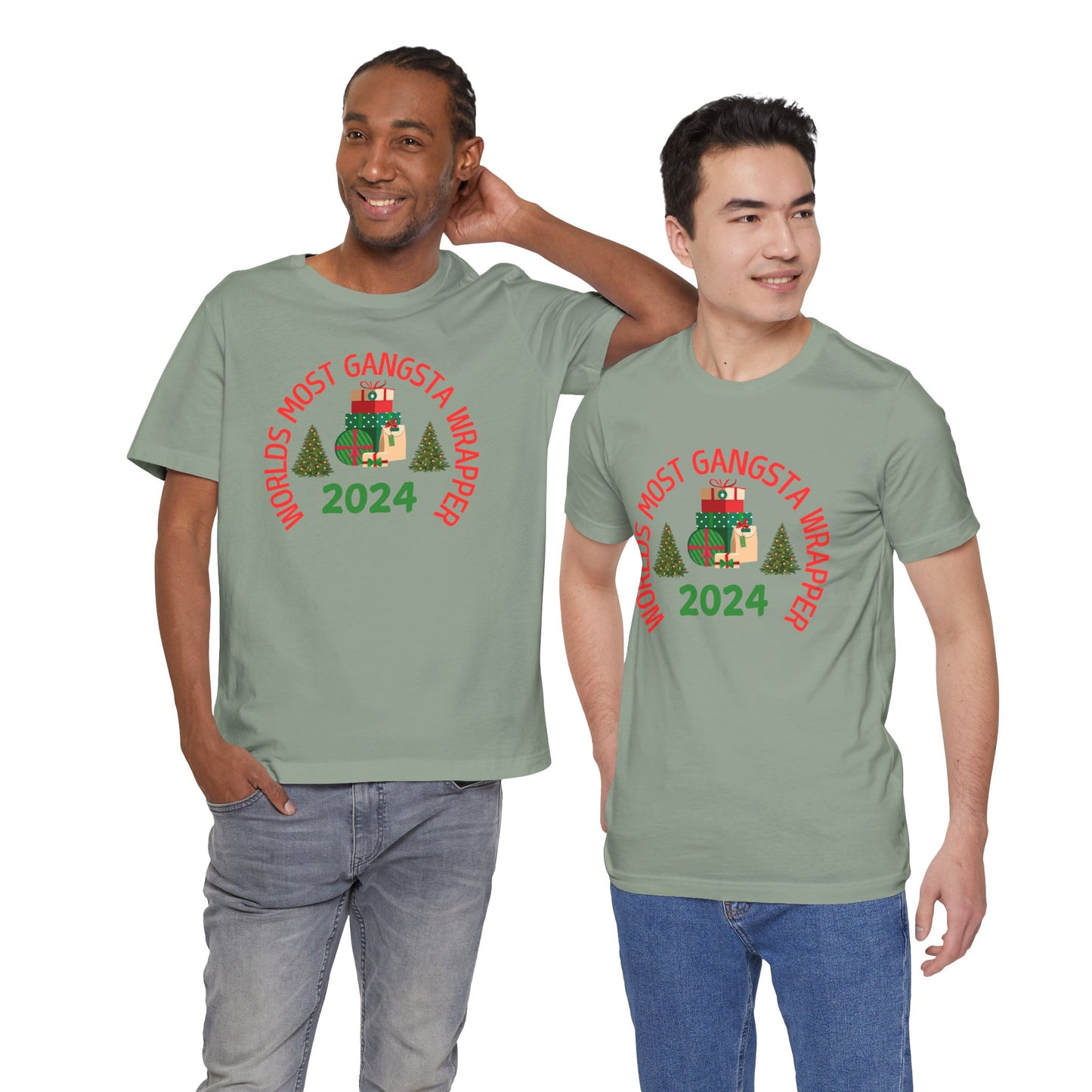 World's Most Gangsta Wrappers Unisex T-Shirt - Fun Holiday Tee 2024