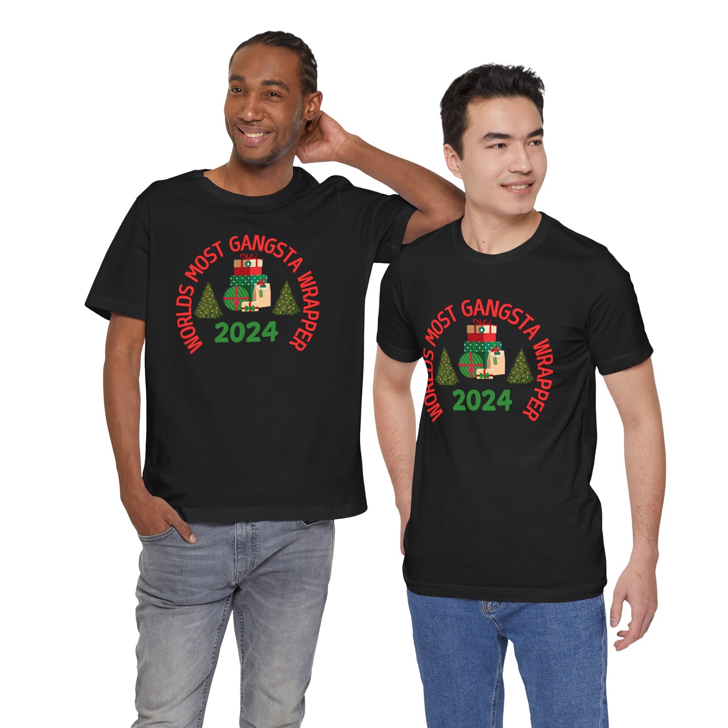 World's Most Gangsta Wrappers Unisex T-Shirt - Fun Holiday Tee 2024