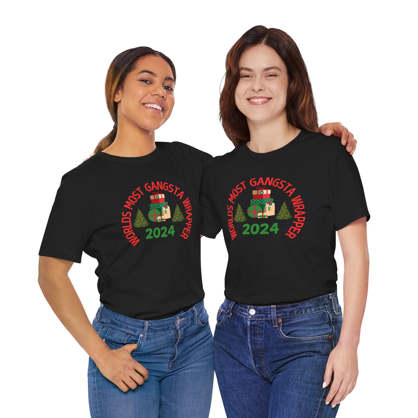 World's Most Gangsta Wrappers Unisex T-Shirt - Fun Holiday Tee 2024