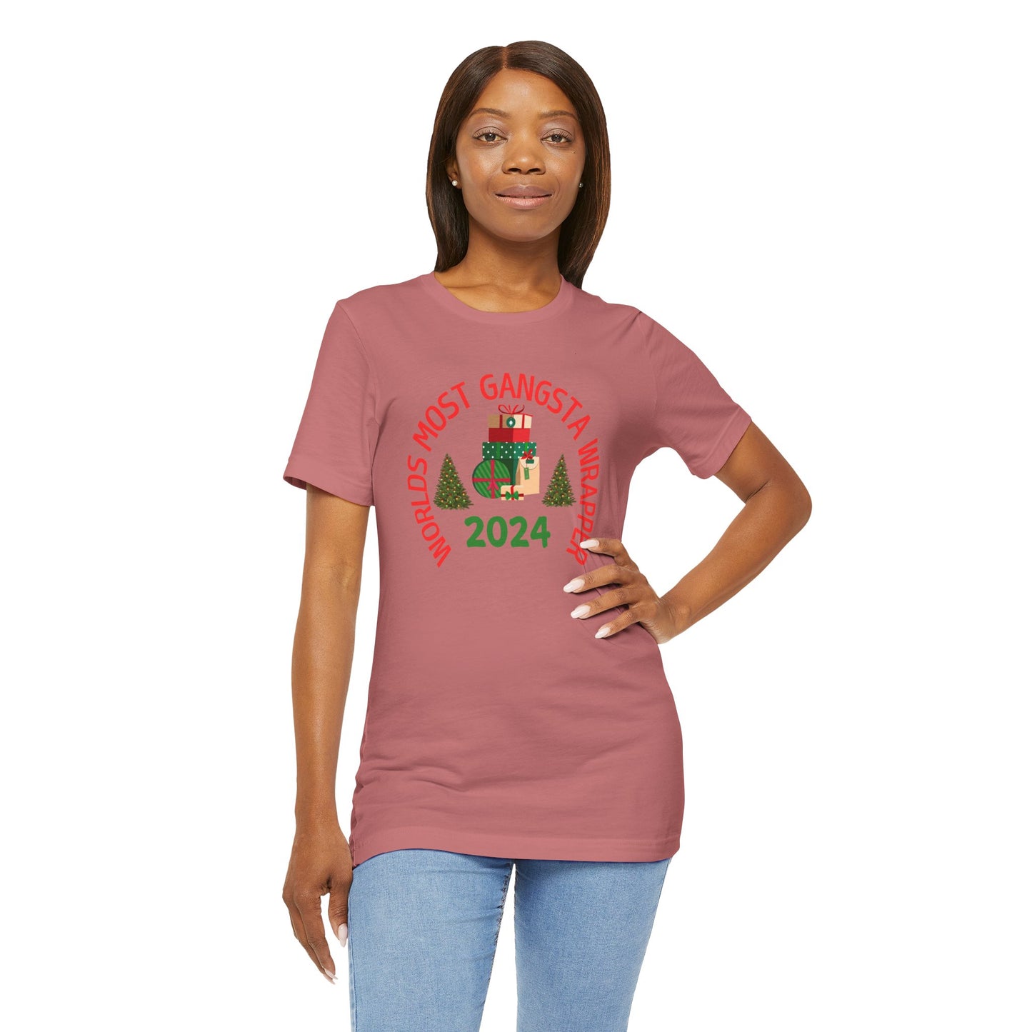 World's Most Gangsta Wrappers Unisex T-Shirt - Fun Holiday Tee 2024
