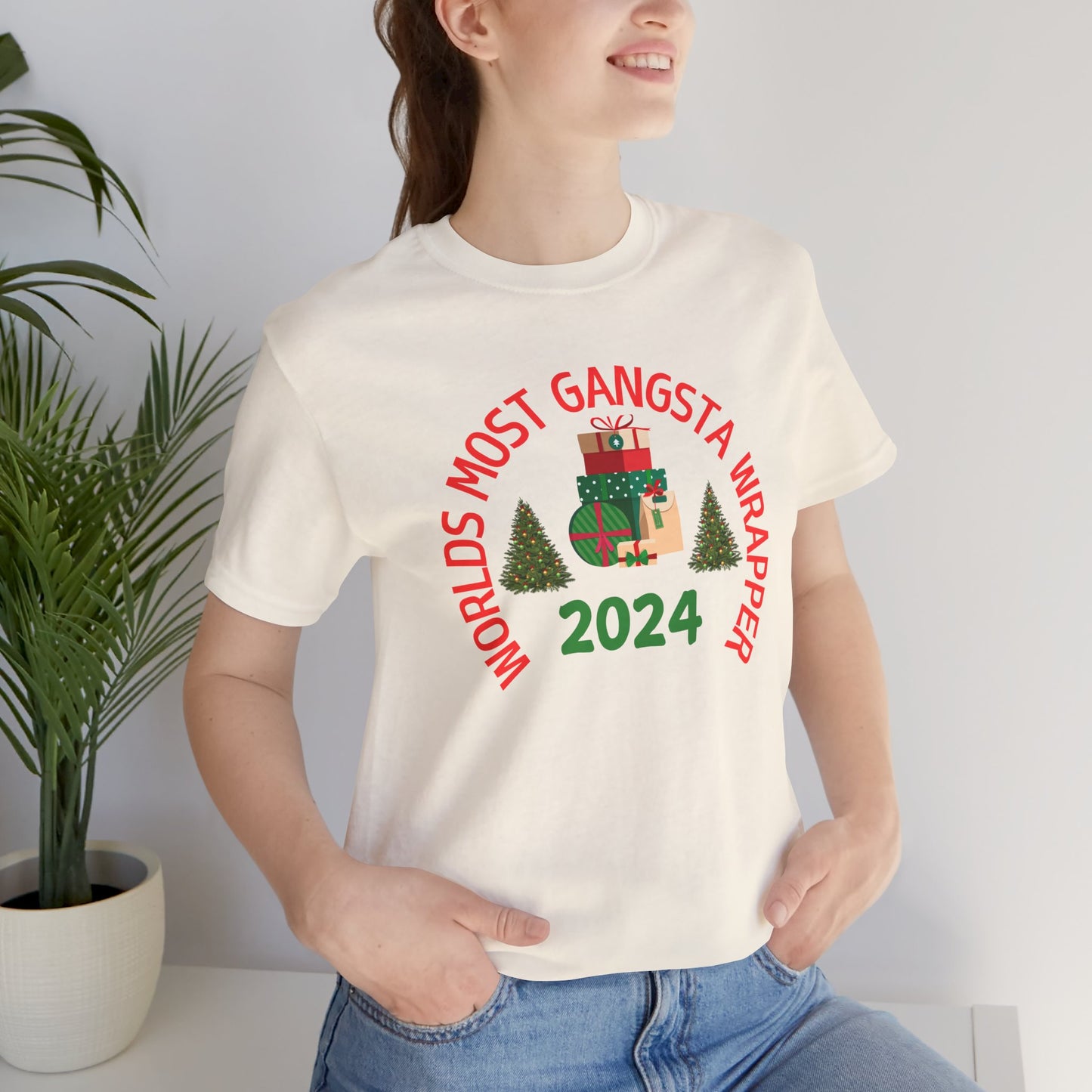 World's Most Gangsta Wrappers Unisex T-Shirt - Fun Holiday Tee 2024
