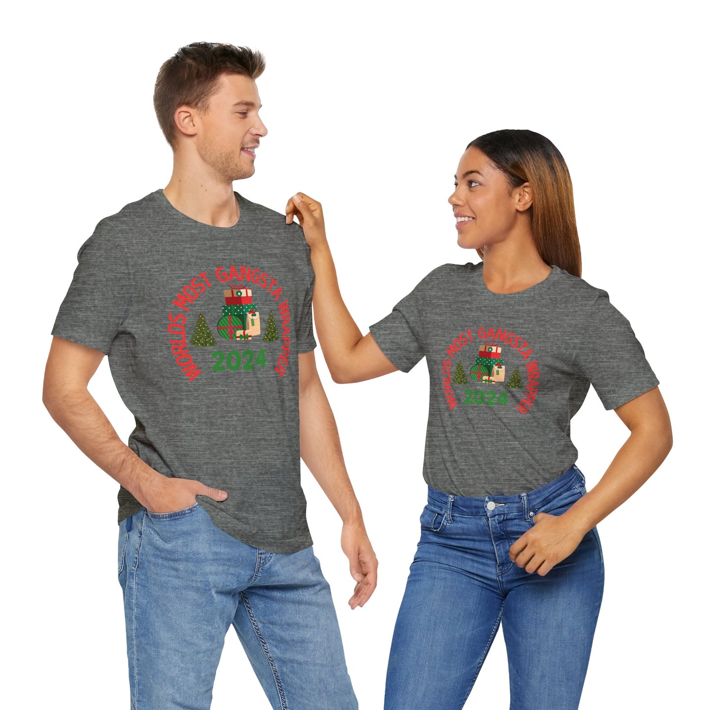 World's Most Gangsta Wrappers Unisex T-Shirt - Fun Holiday Tee 2024