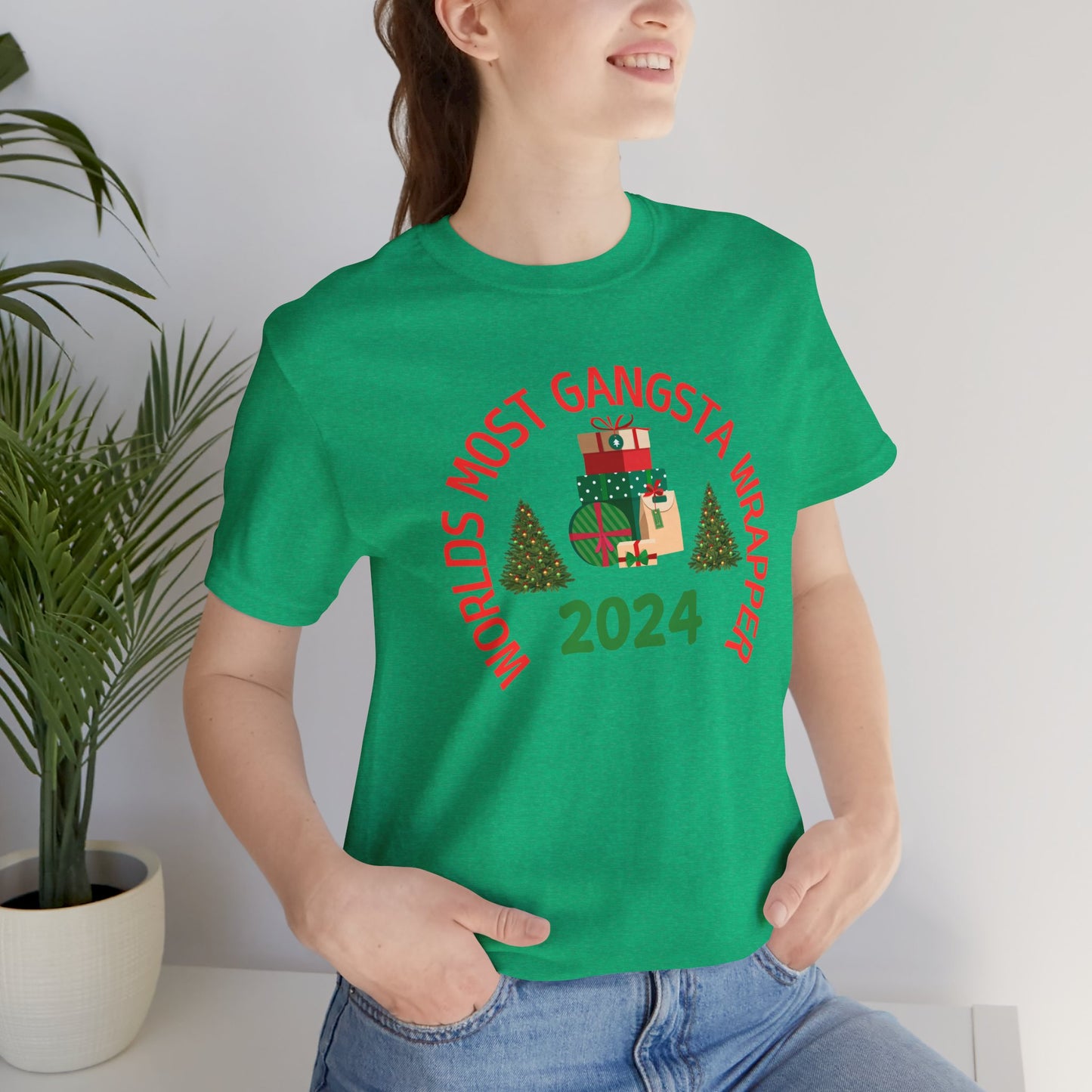 World's Most Gangsta Wrappers Unisex T-Shirt - Fun Holiday Tee 2024