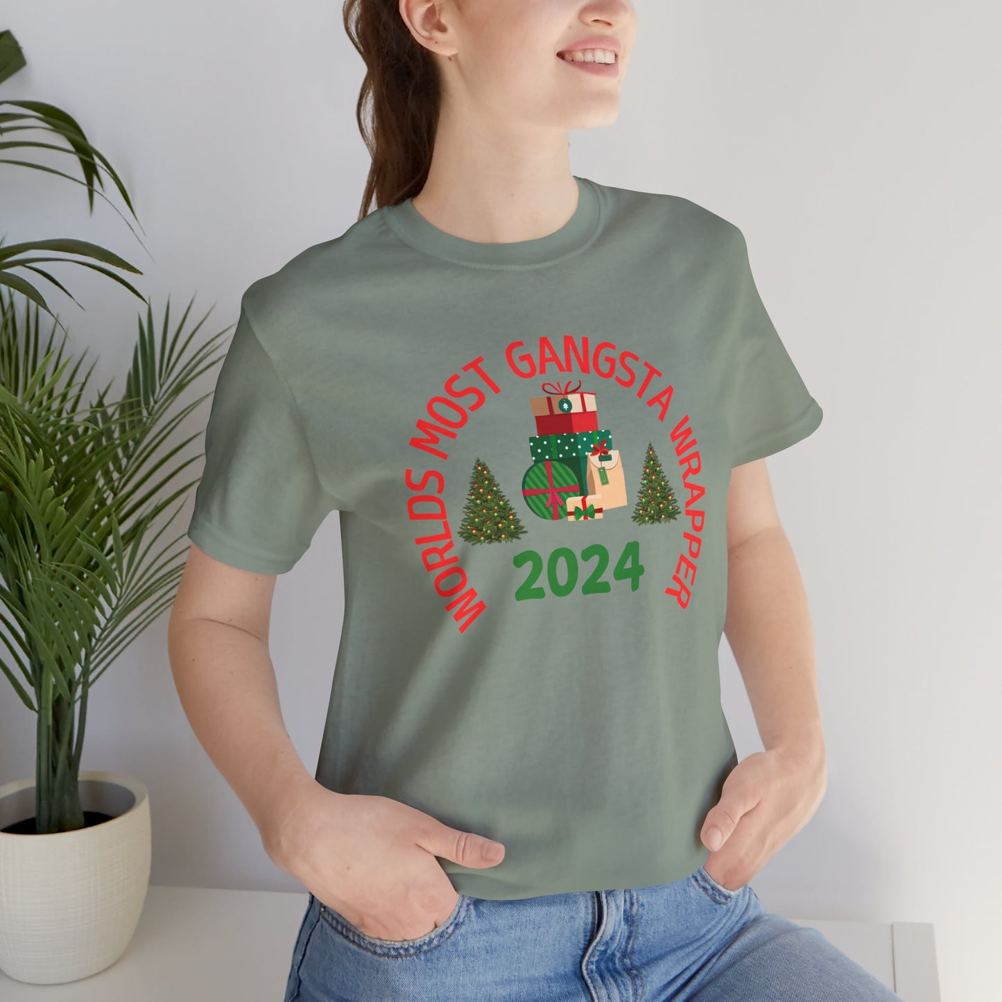 World's Most Gangsta Wrappers Unisex T-Shirt - Fun Holiday Tee 2024