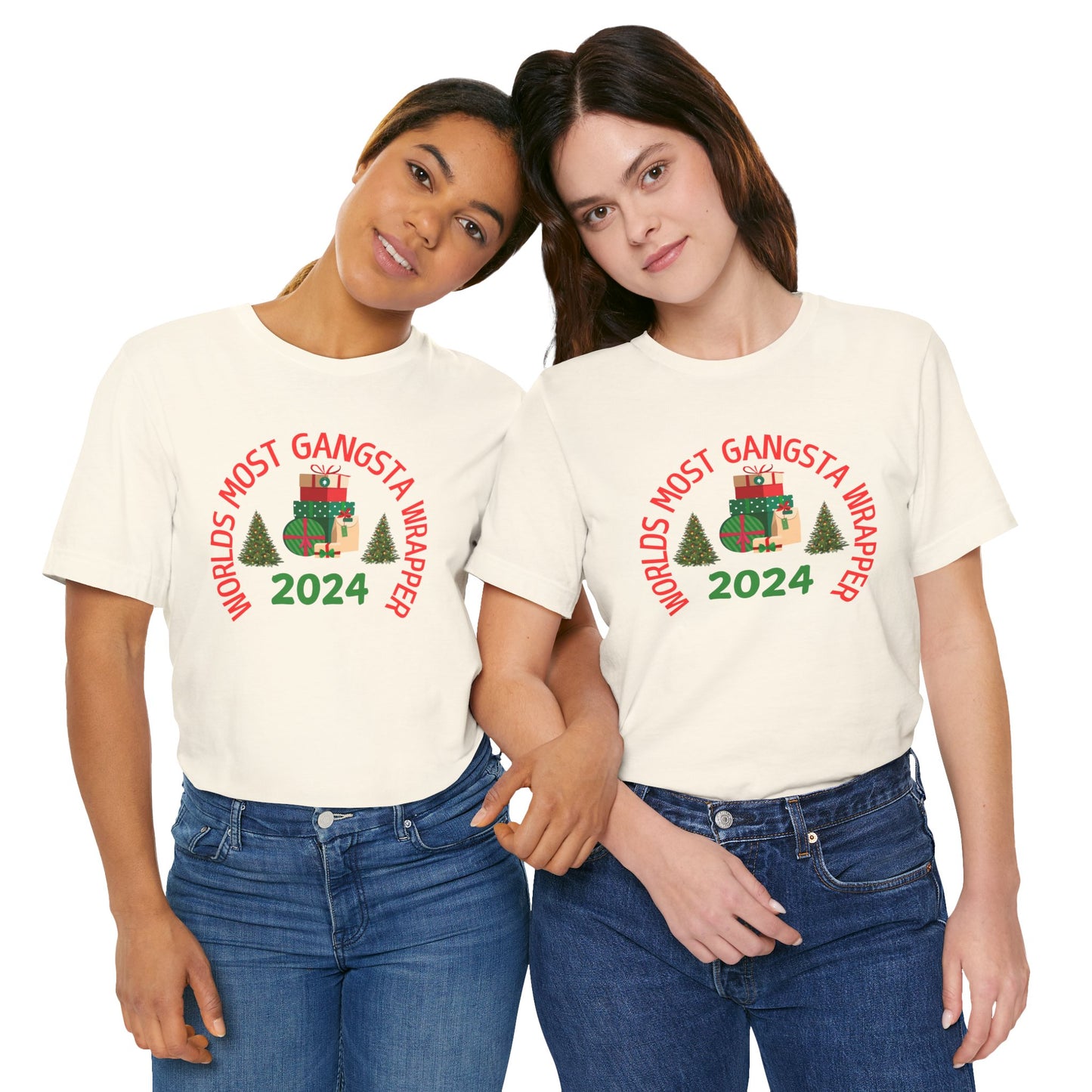 World's Most Gangsta Wrappers Unisex T-Shirt - Fun Holiday Tee 2024