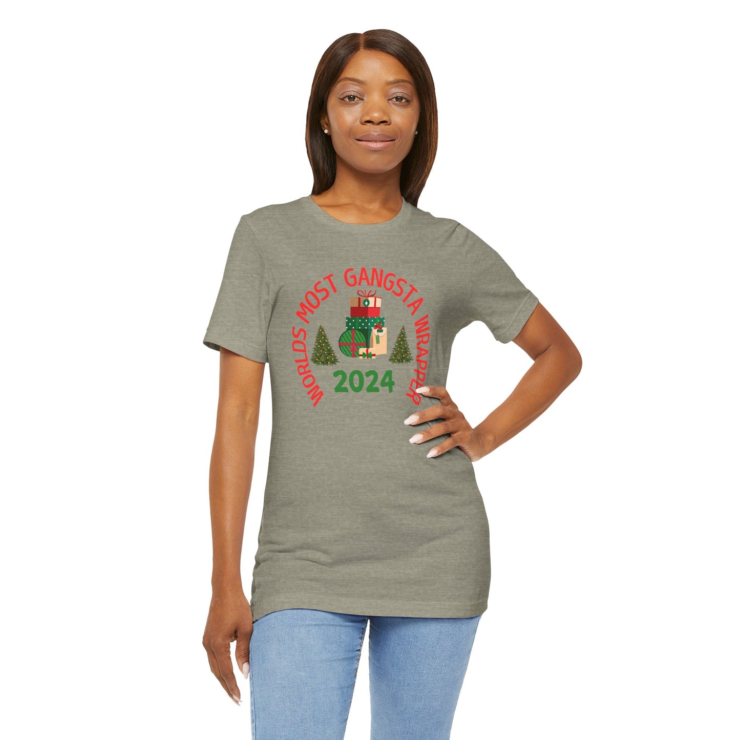 World's Most Gangsta Wrappers Unisex T-Shirt - Fun Holiday Tee 2024