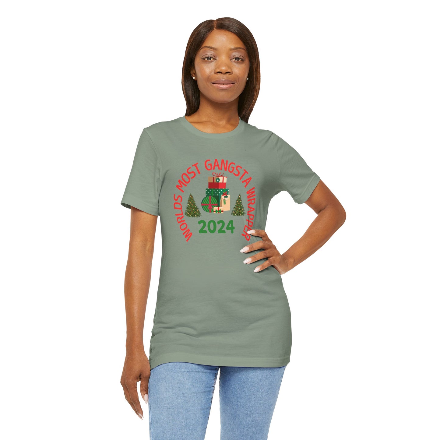 World's Most Gangsta Wrappers Unisex T-Shirt - Fun Holiday Tee 2024
