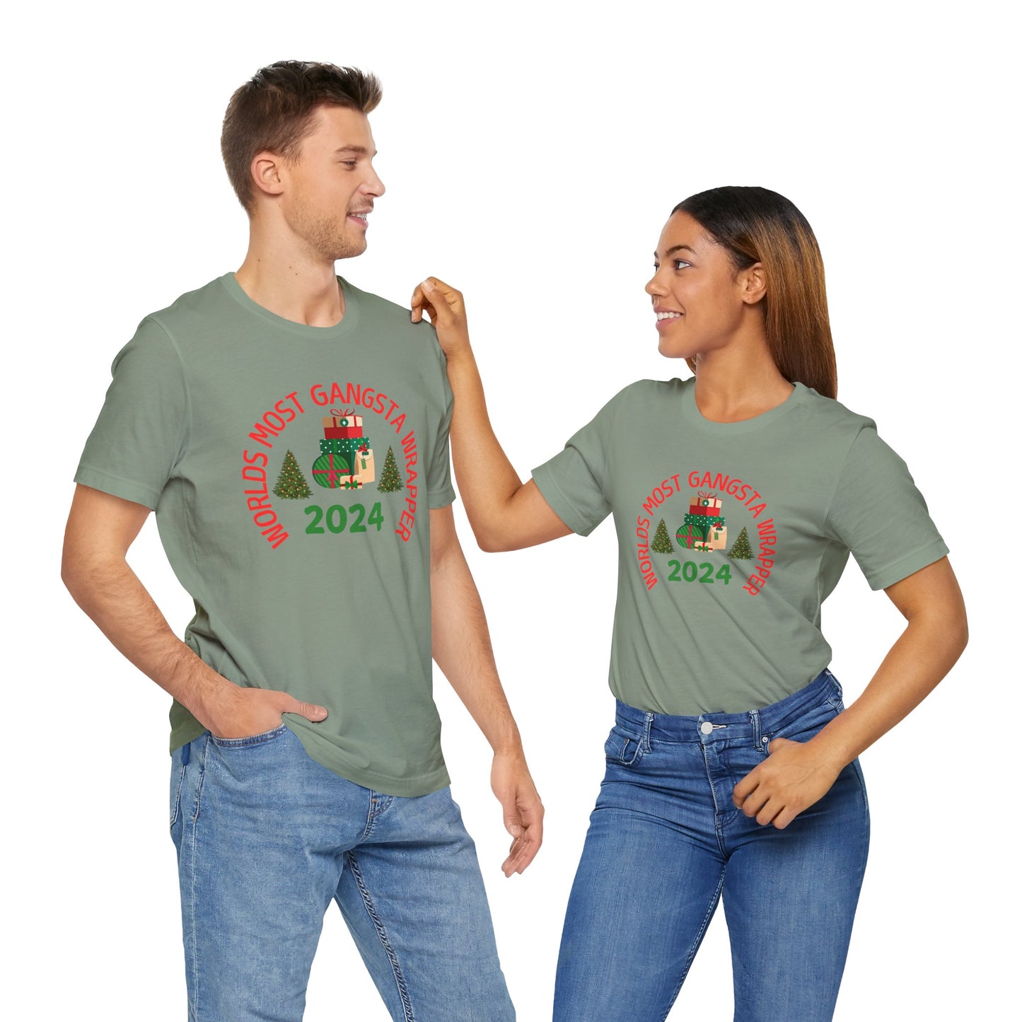 World's Most Gangsta Wrappers Unisex T-Shirt - Fun Holiday Tee 2024