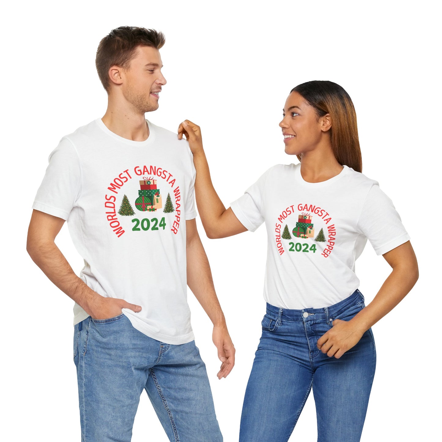 World's Most Gangsta Wrappers Unisex T-Shirt - Fun Holiday Tee 2024