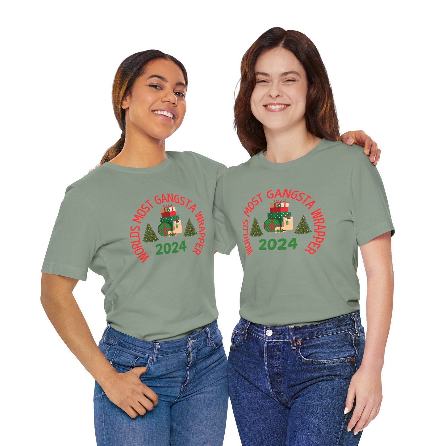 World's Most Gangsta Wrappers Unisex T-Shirt - Fun Holiday Tee 2024