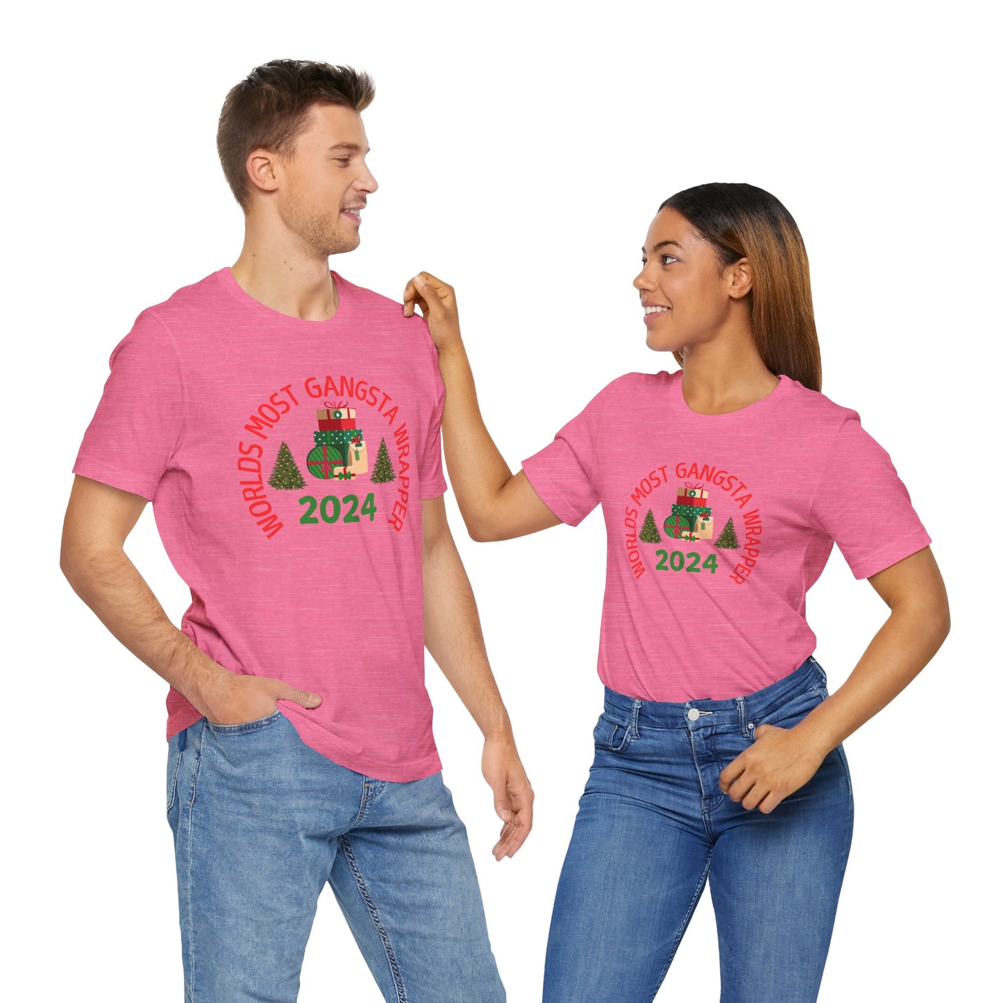 World's Most Gangsta Wrappers Unisex T-Shirt - Fun Holiday Tee 2024