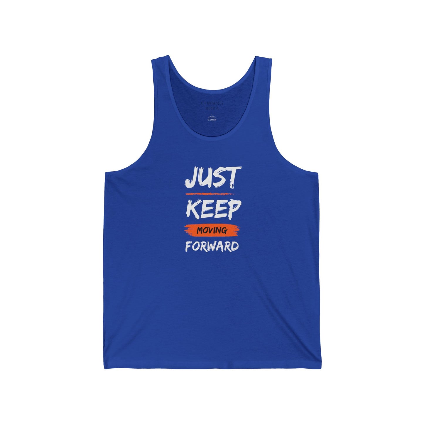 Just Keep Moving Forward Unisex Jersey Tank - Motivational Fitness Apparel