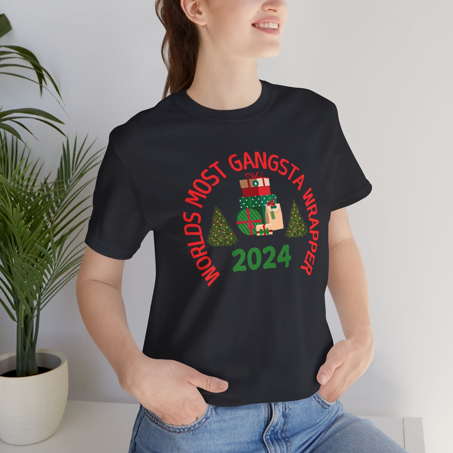 World's Most Gangsta Wrappers Unisex T-Shirt - Fun Holiday Tee 2024
