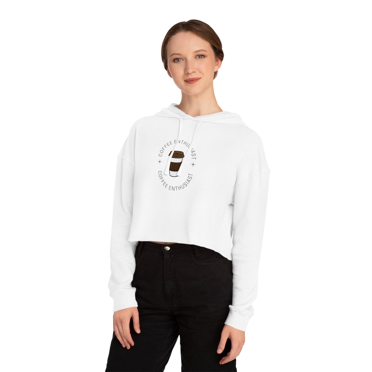 Women’s Coffee Cropped Hooded Sweatshirt