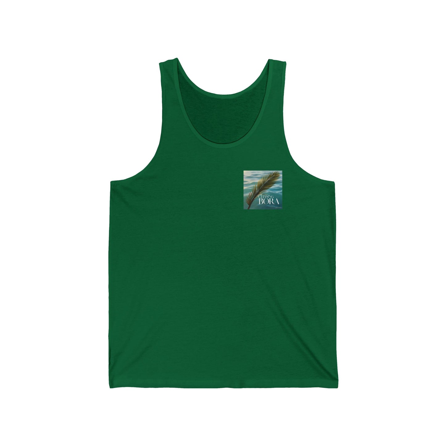 Chasing Bora Vibes Unisex Tank with Palm Leaf Print