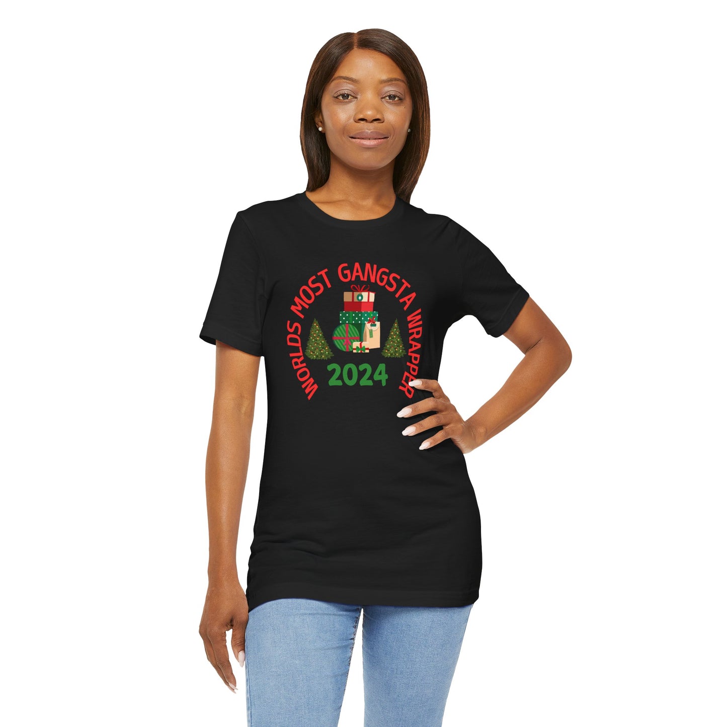 World's Most Gangsta Wrappers Unisex T-Shirt - Fun Holiday Tee 2024