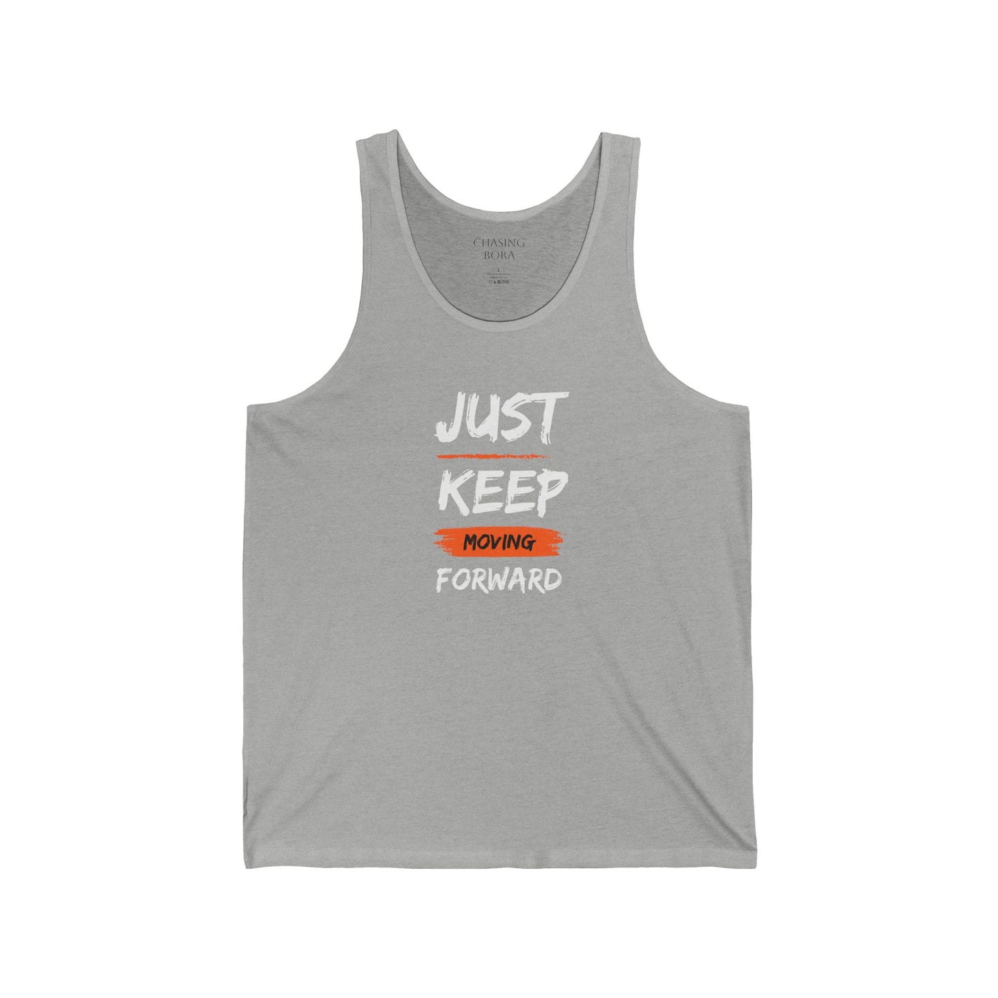 Just Keep Moving Forward Unisex Jersey Tank - Motivational Fitness Apparel