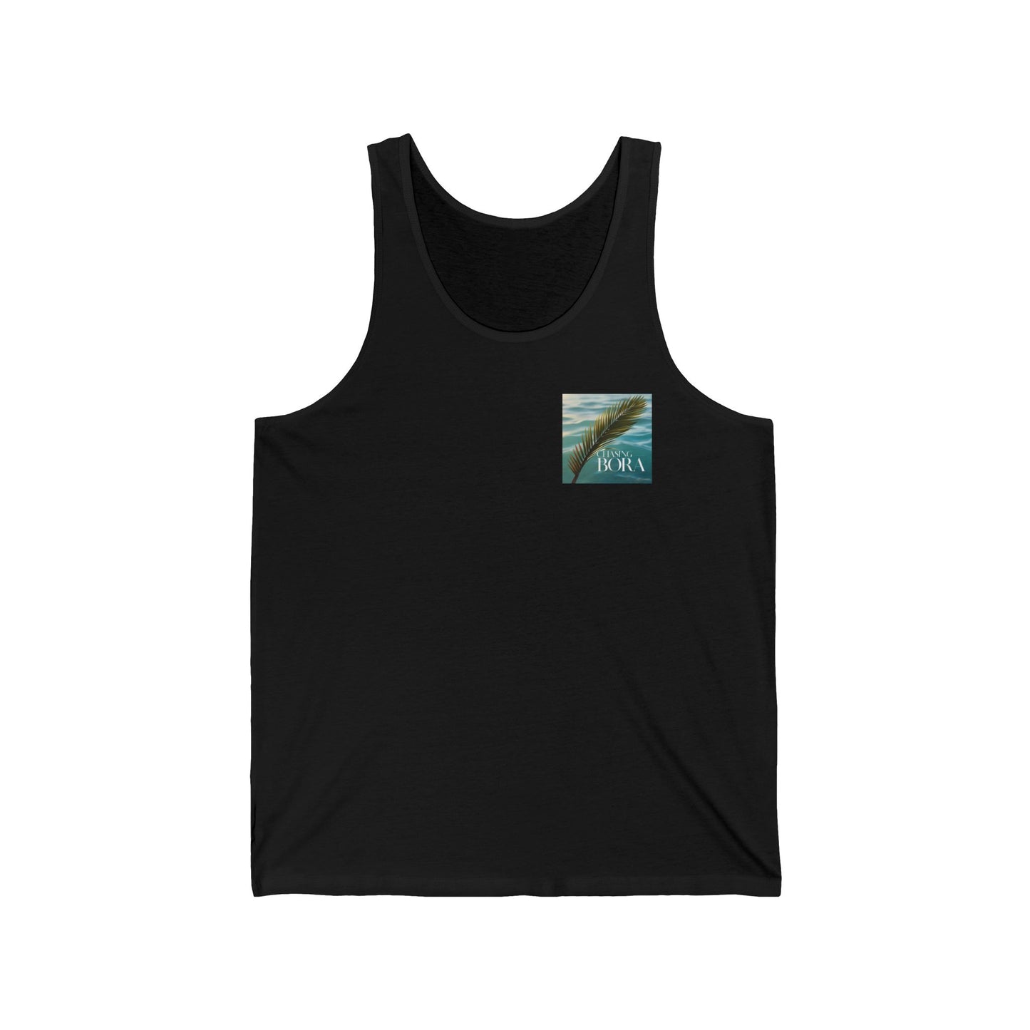 Chasing Bora Vibes Unisex Tank with Palm Leaf Print