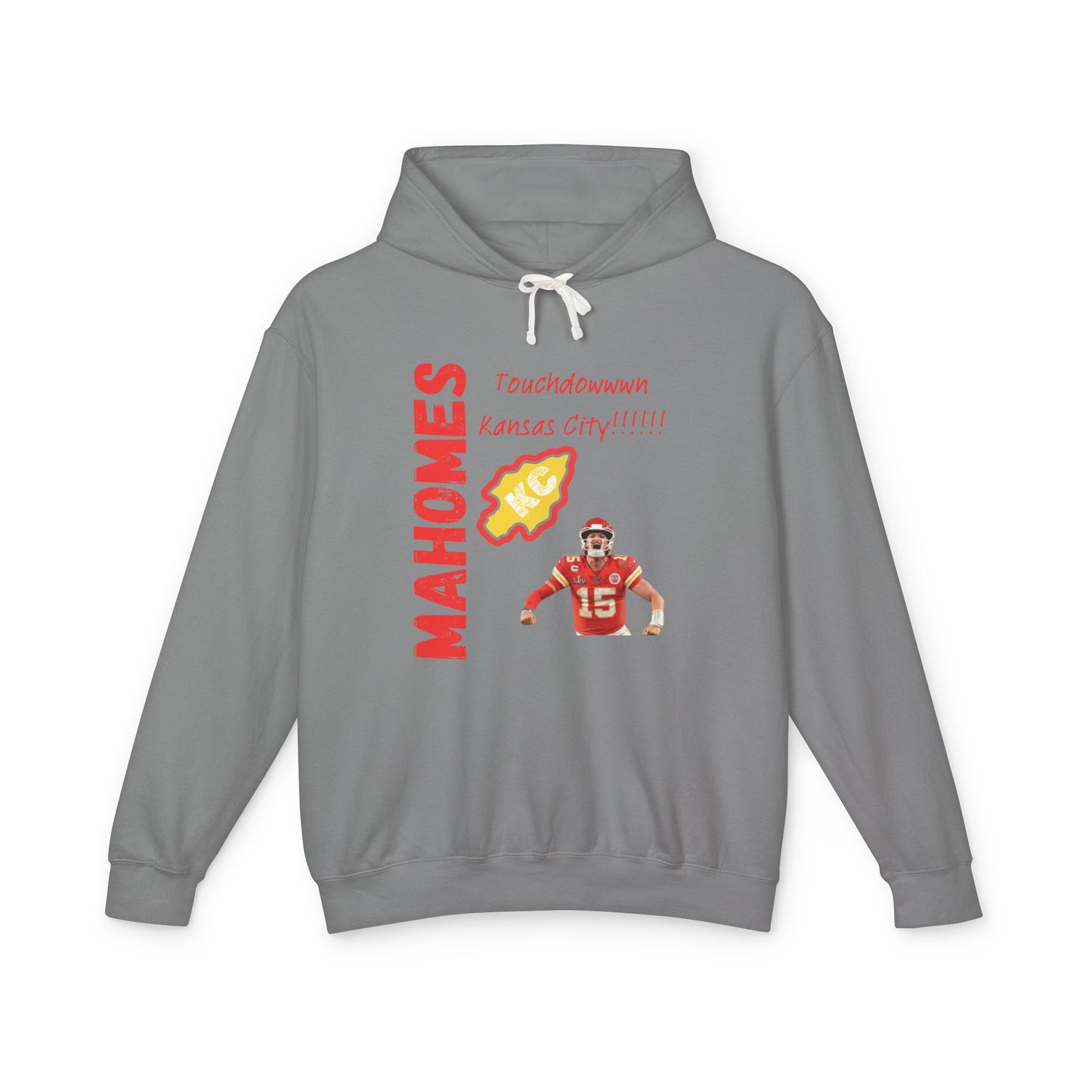 Unisex Lightweight Hooded Sweatshirt - Touchdown Kansas City Mahomes Gear