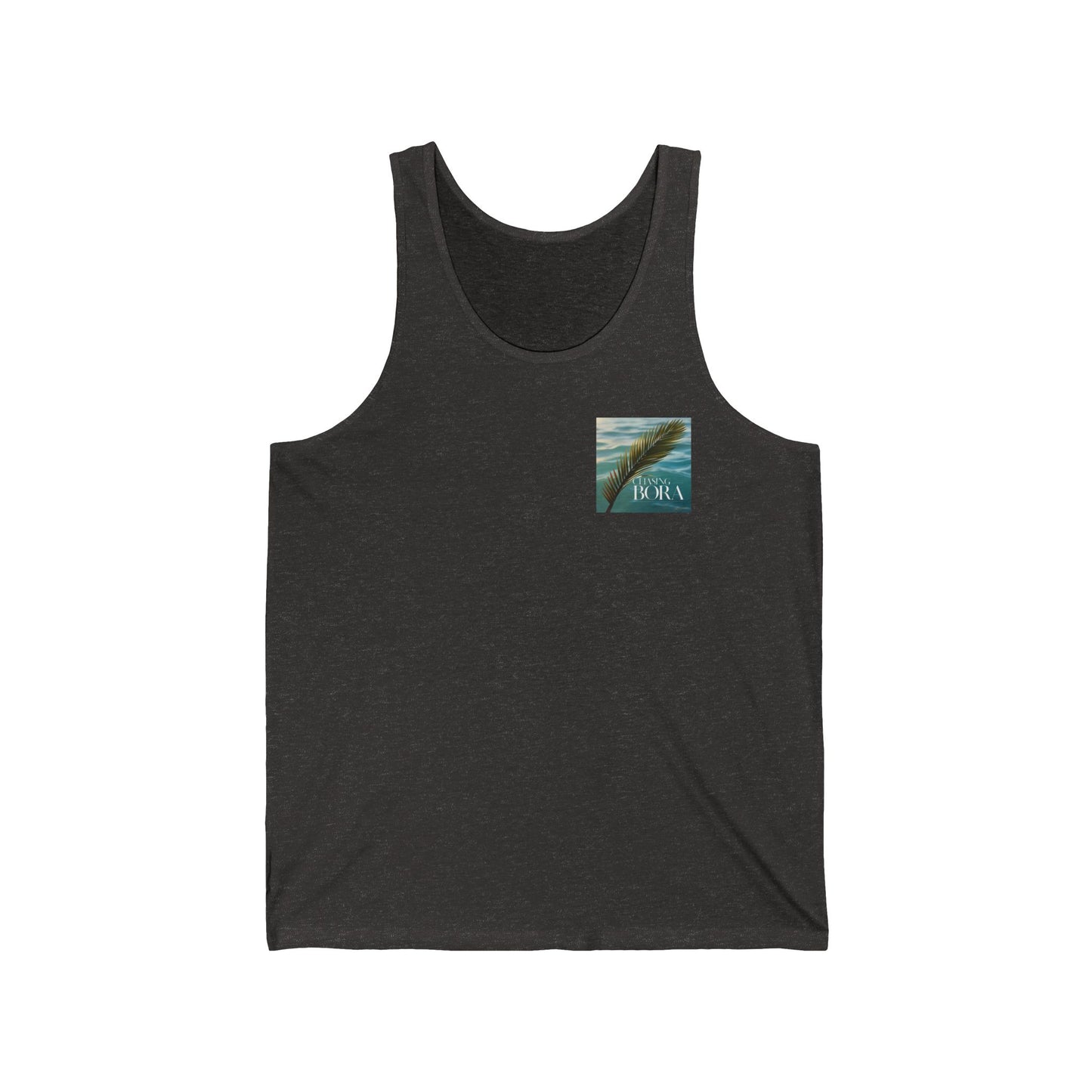 Chasing Bora Vibes Unisex Tank with Palm Leaf Print