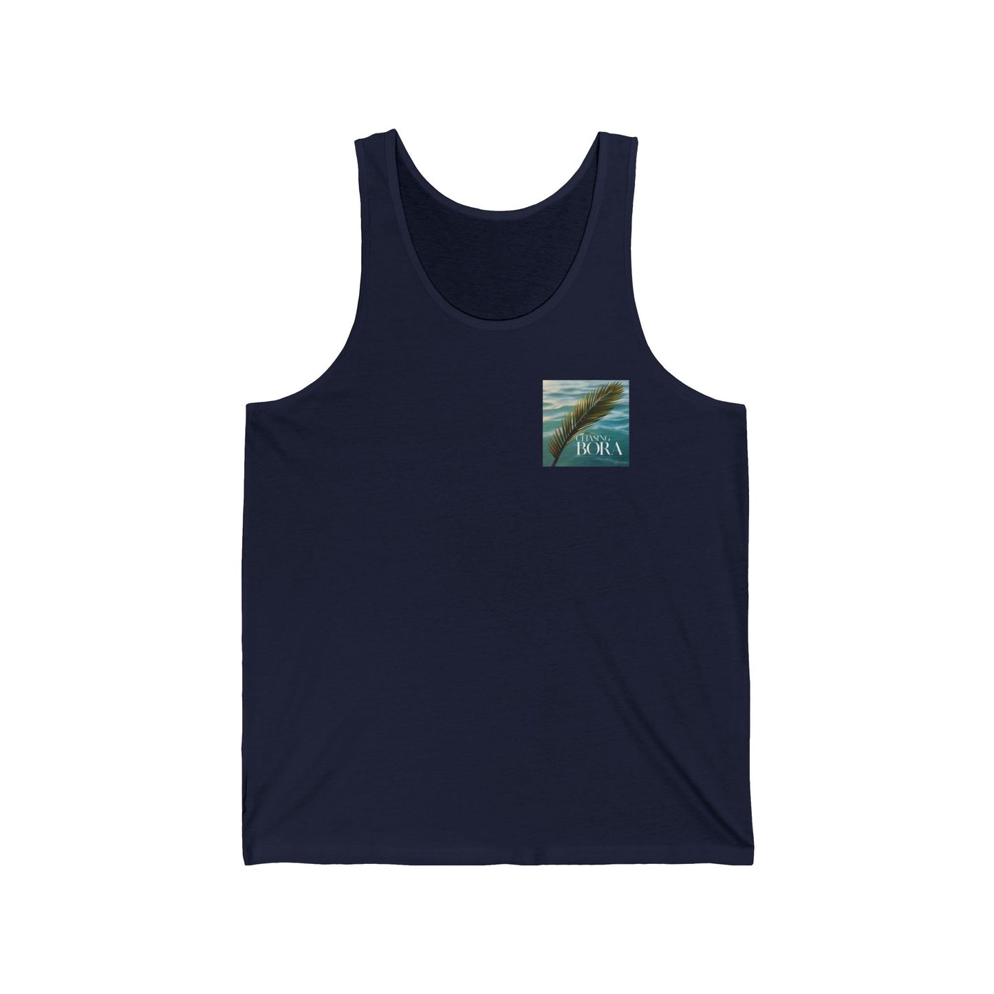 Chasing Bora Vibes Unisex Tank with Palm Leaf Print