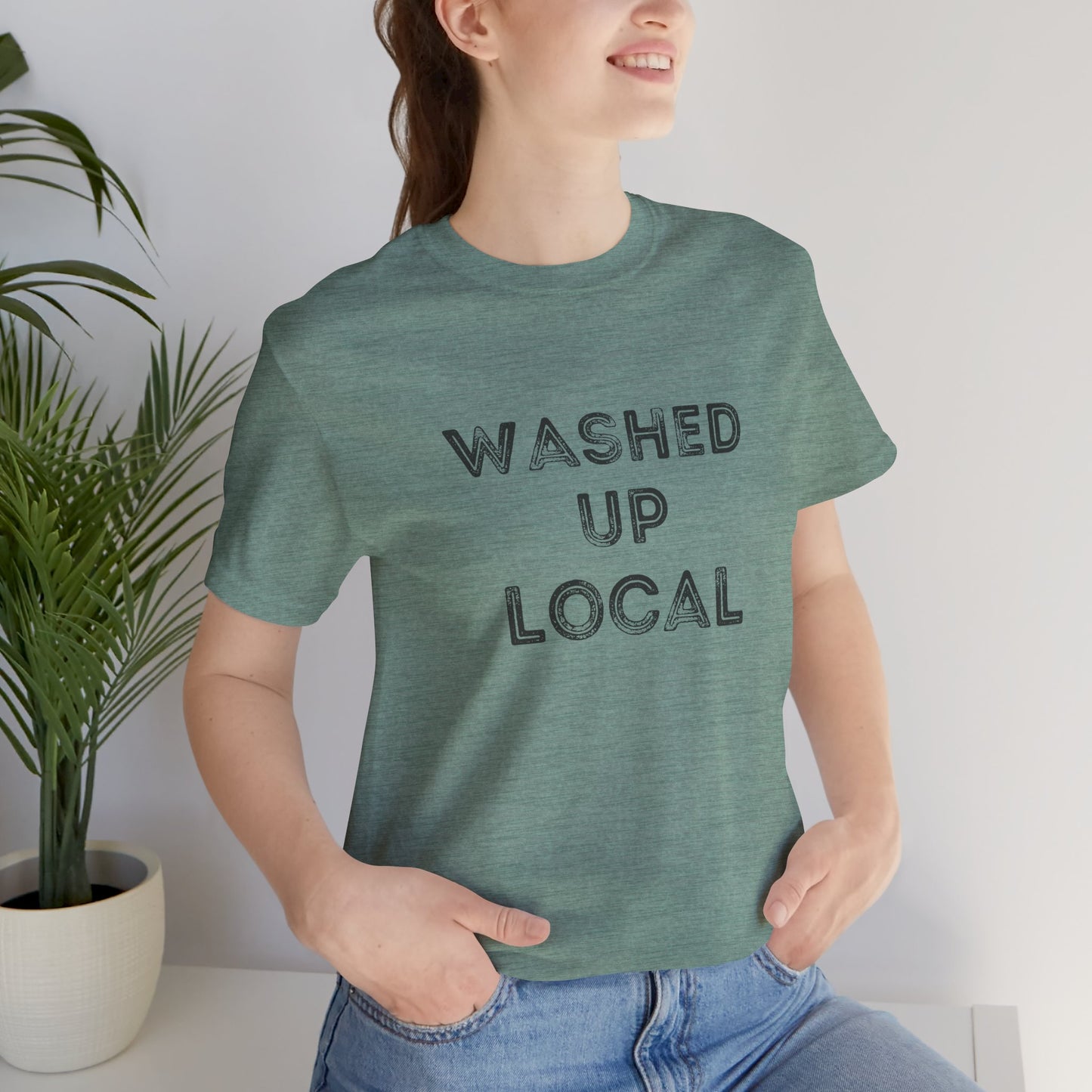 Washed Up Local Unisex Tee - Trendy Graphic T-Shirt for Locals