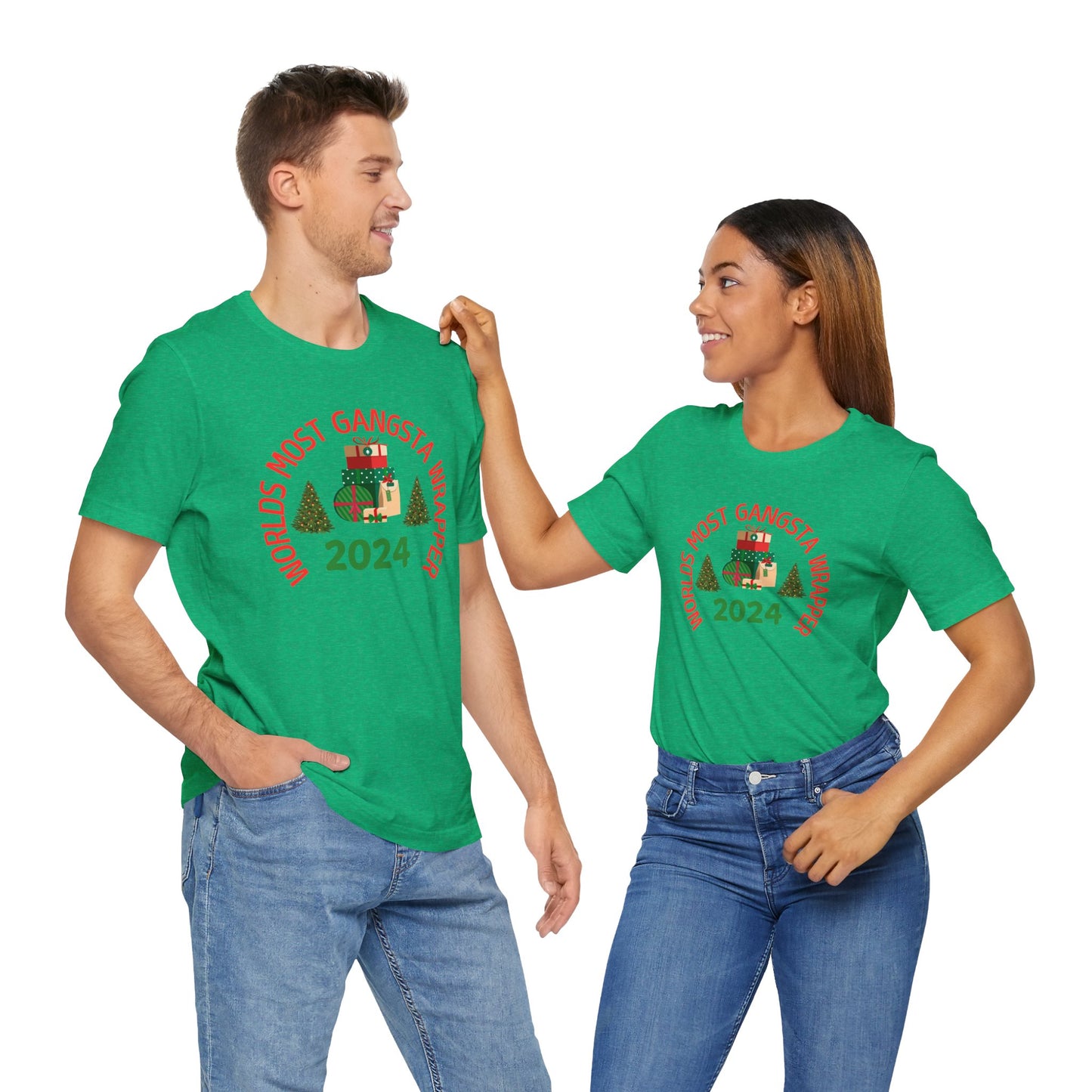 World's Most Gangsta Wrappers Unisex T-Shirt - Fun Holiday Tee 2024