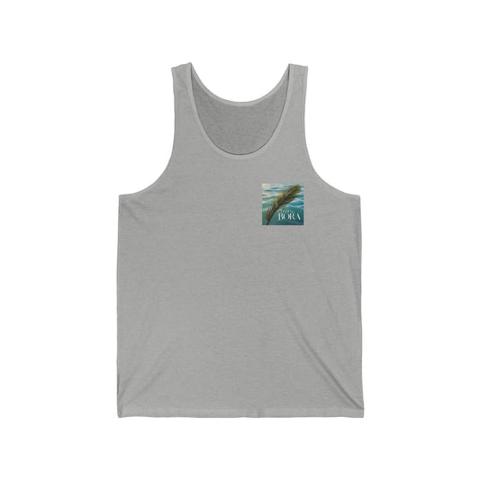 Chasing Bora Vibes Unisex Tank with Palm Leaf Print