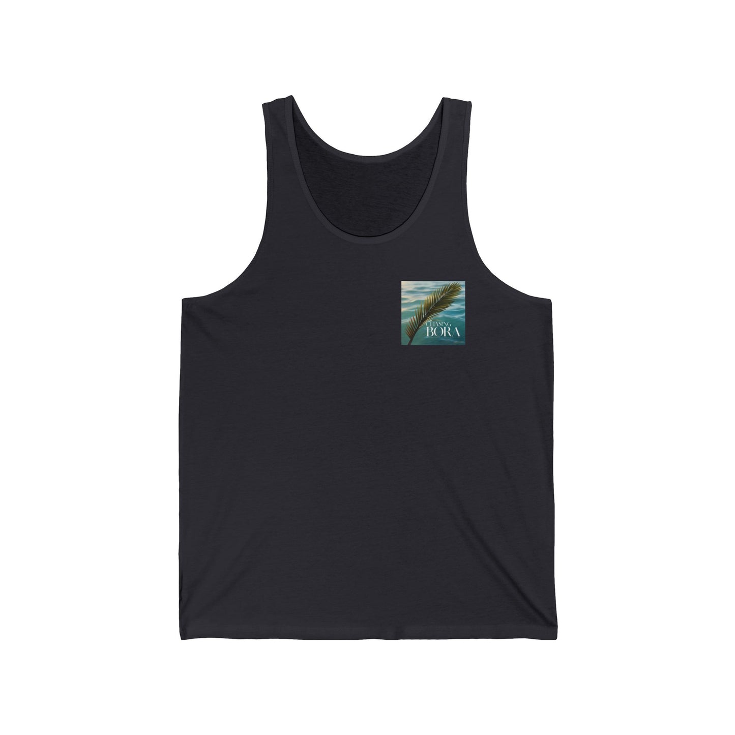 Chasing Bora Vibes Unisex Tank with Palm Leaf Print