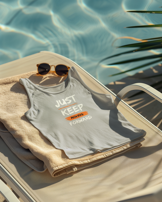 Just Keep Moving Forward Unisex Jersey Tank - Motivational Fitness Apparel