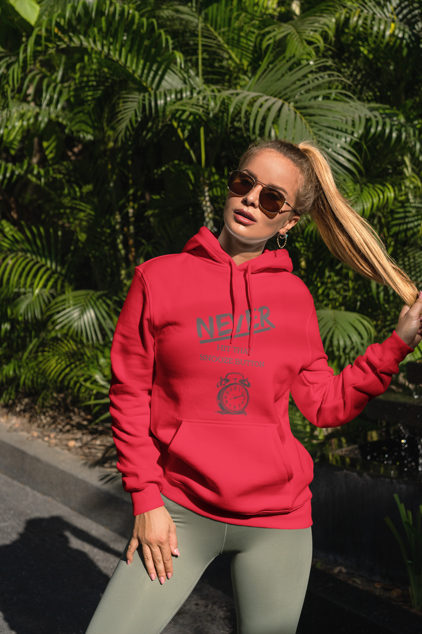 Never Hit That Snooze Button Motivation Hoodie - Unisex Pullover