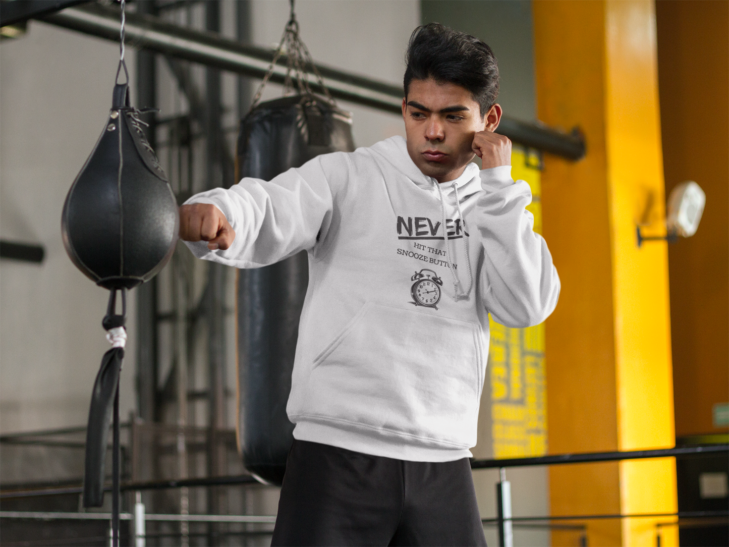 Never Hit That Snooze Button Motivation Hoodie - Unisex Pullover
