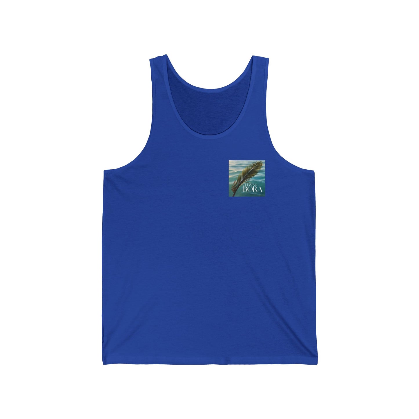 Chasing Bora Vibes Unisex Tank with Palm Leaf Print