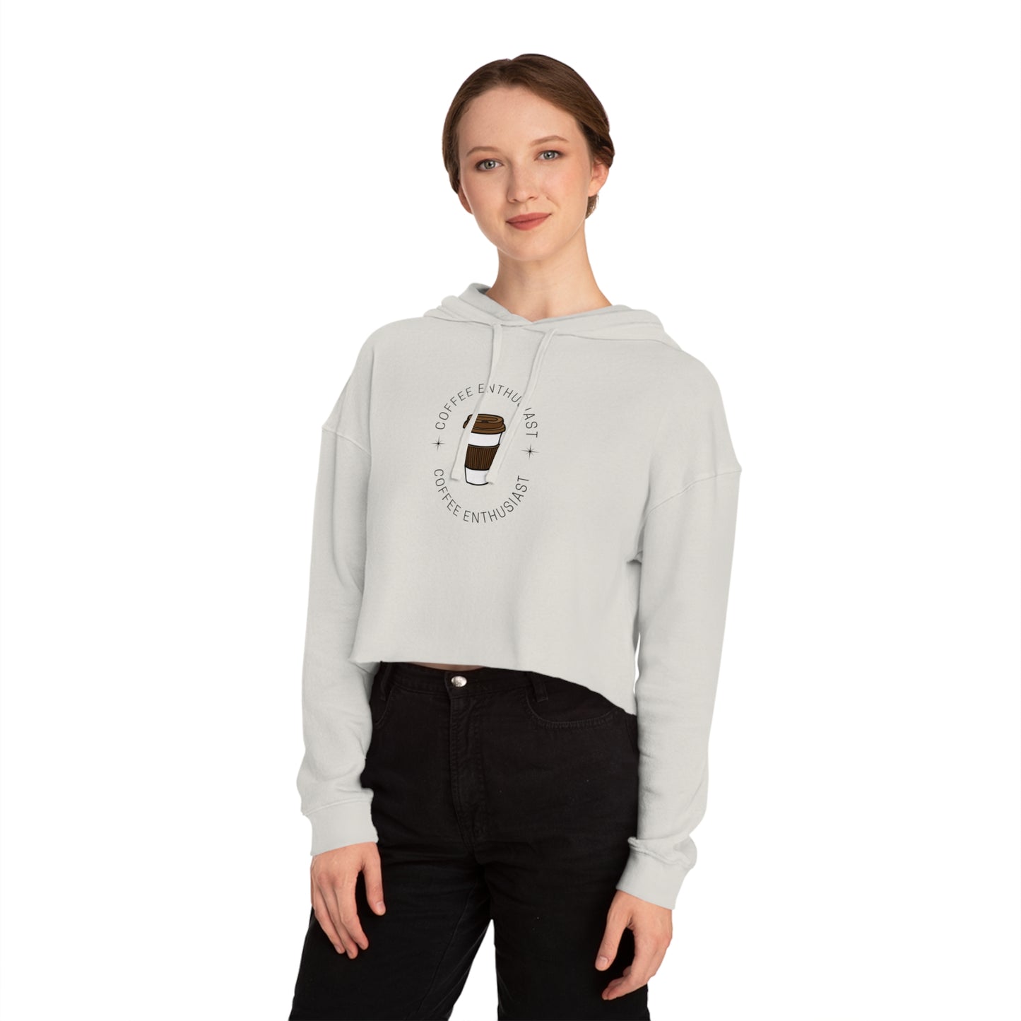 Women’s Coffee Cropped Hooded Sweatshirt