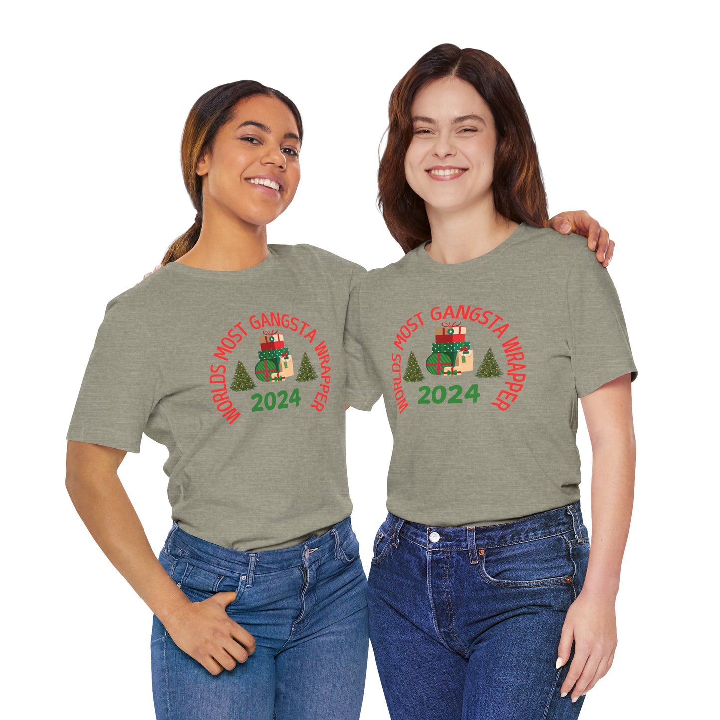 World's Most Gangsta Wrappers Unisex T-Shirt - Fun Holiday Tee 2024