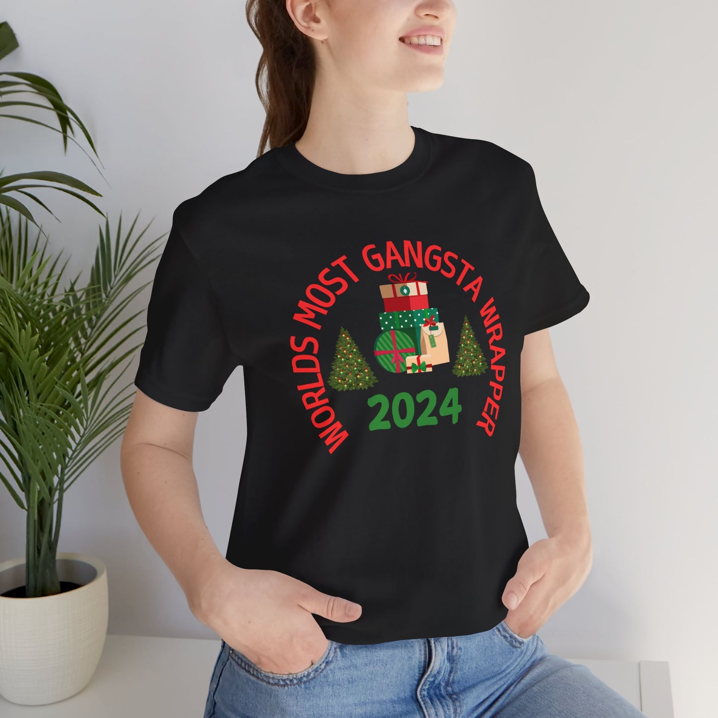 World's Most Gangsta Wrappers Unisex T-Shirt - Fun Holiday Tee 2024