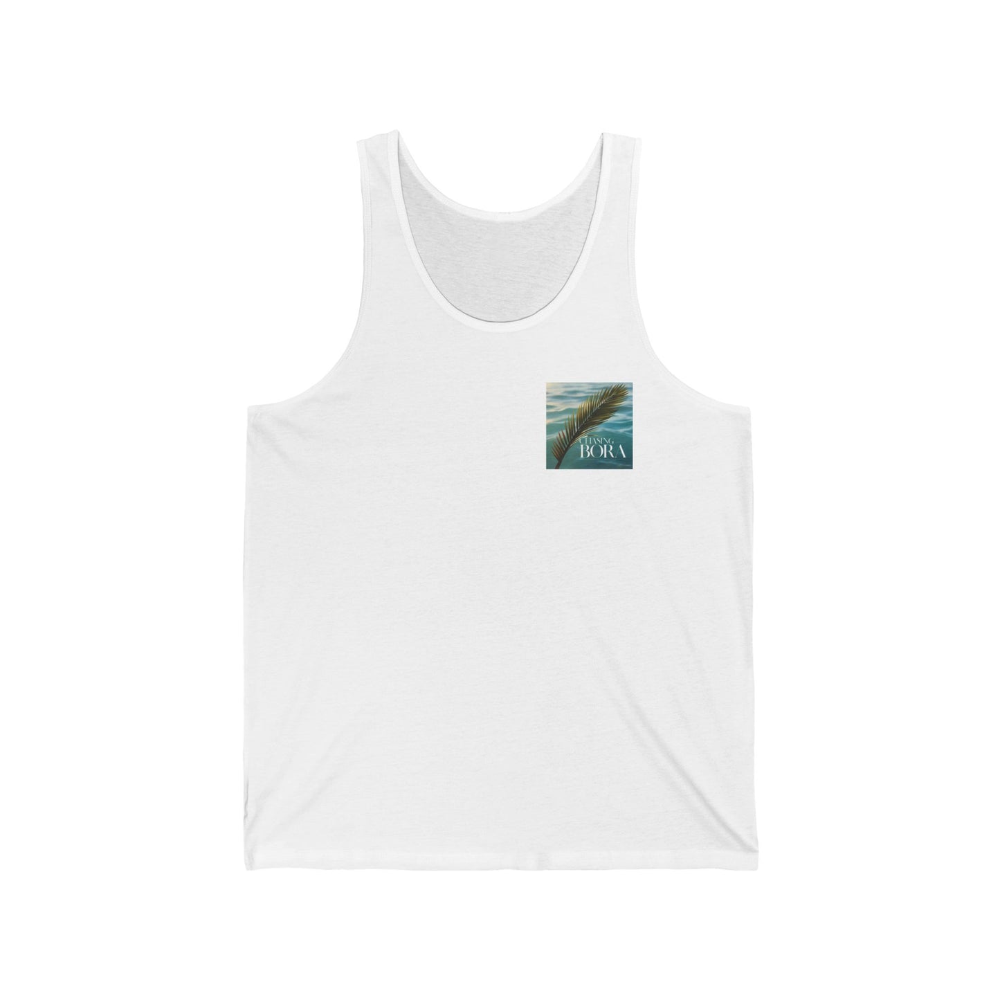 Chasing Bora Vibes Unisex Tank with Palm Leaf Print
