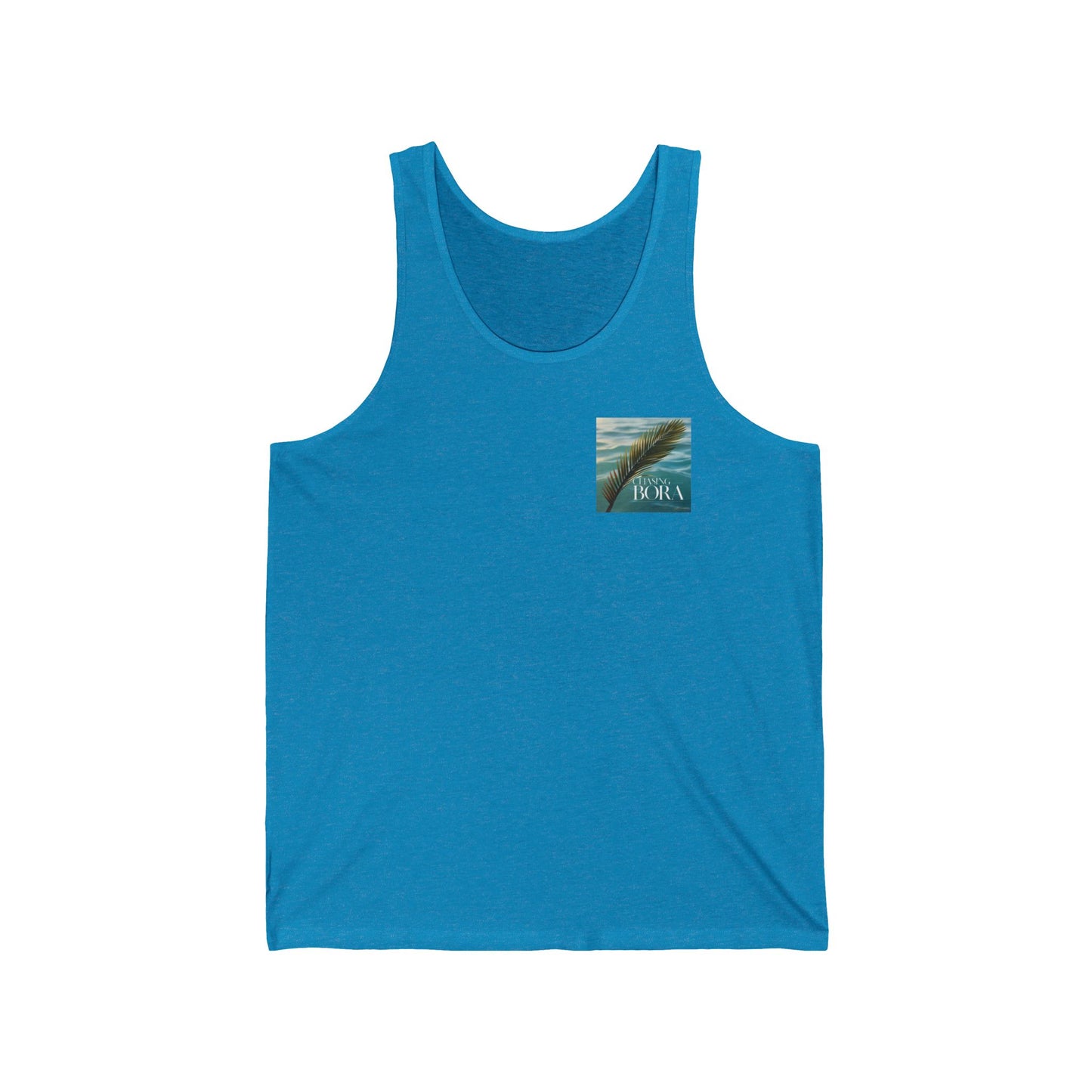 Chasing Bora Vibes Unisex Tank with Palm Leaf Print