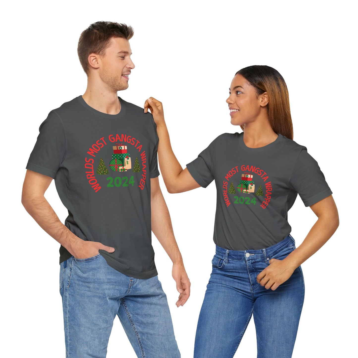 World's Most Gangsta Wrappers Unisex T-Shirt - Fun Holiday Tee 2024
