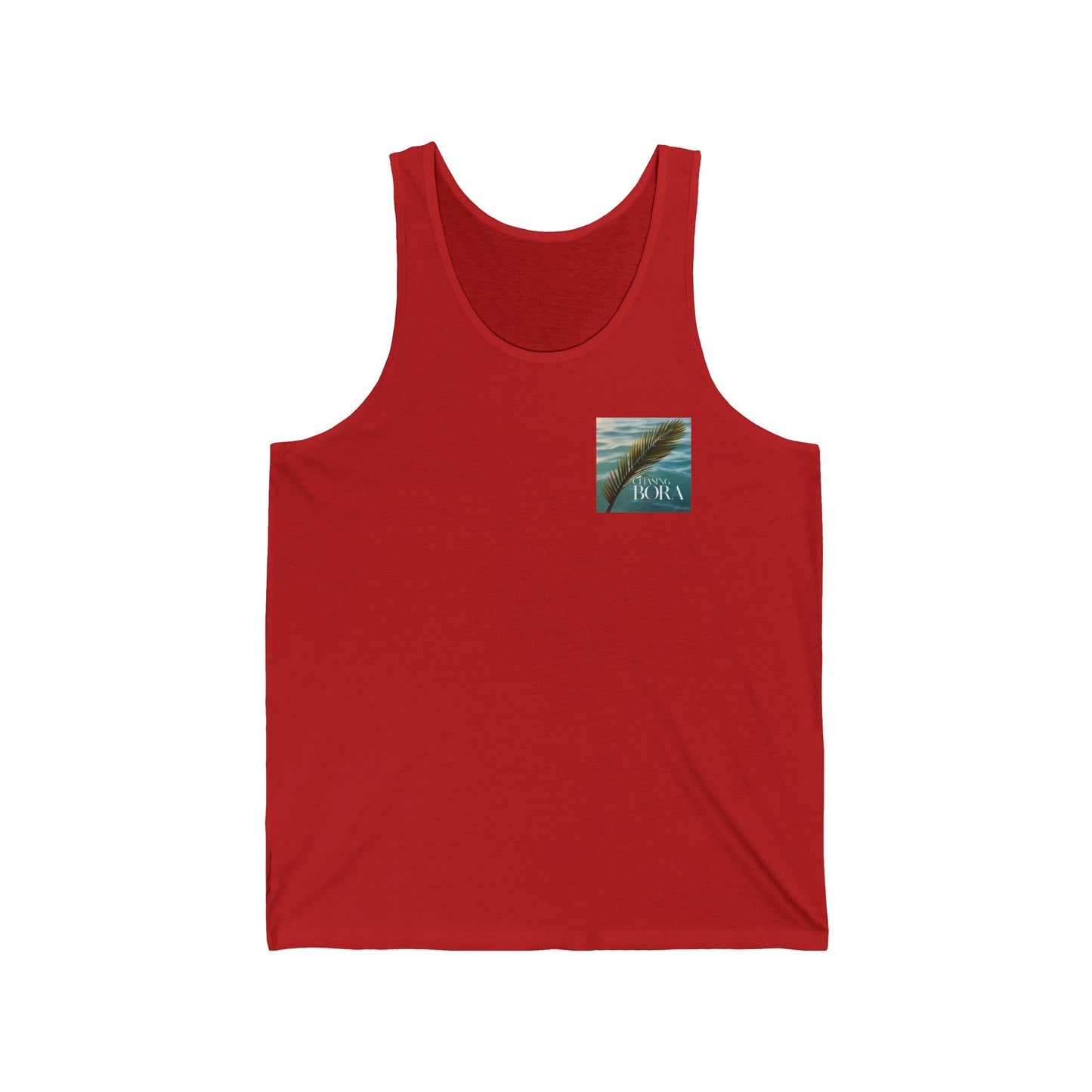 Chasing Bora Vibes Unisex Tank with Palm Leaf Print
