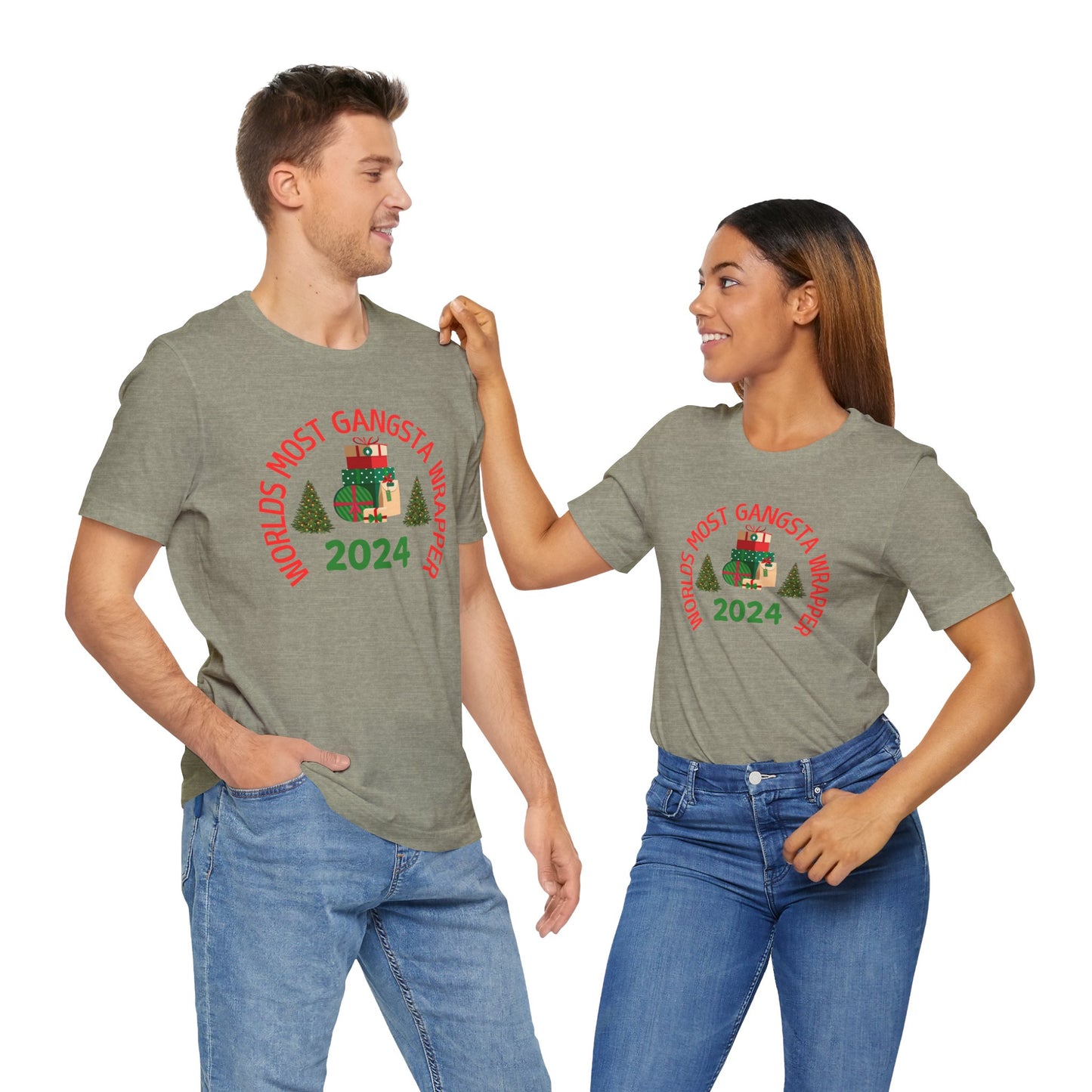 World's Most Gangsta Wrappers Unisex T-Shirt - Fun Holiday Tee 2024