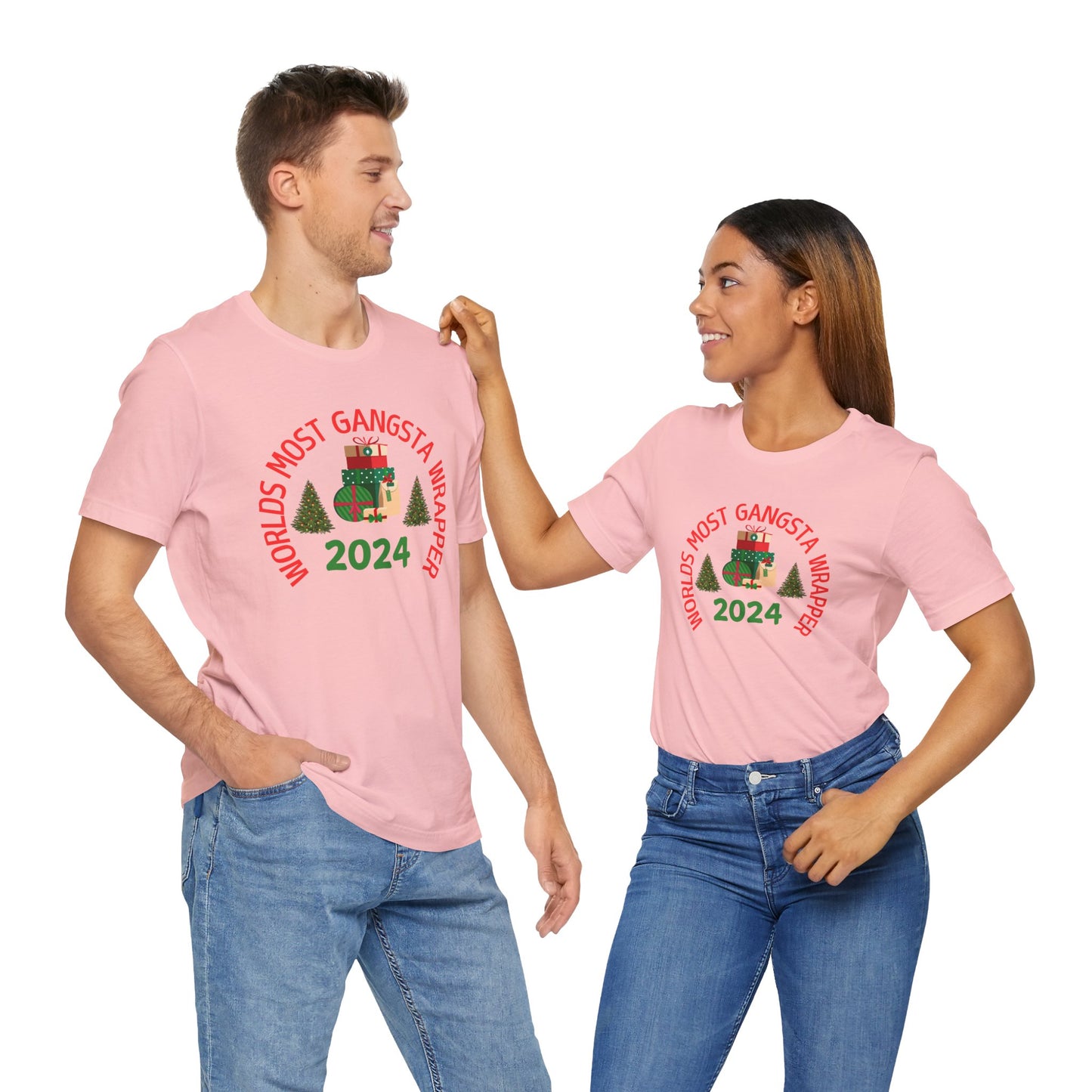 World's Most Gangsta Wrappers Unisex T-Shirt - Fun Holiday Tee 2024