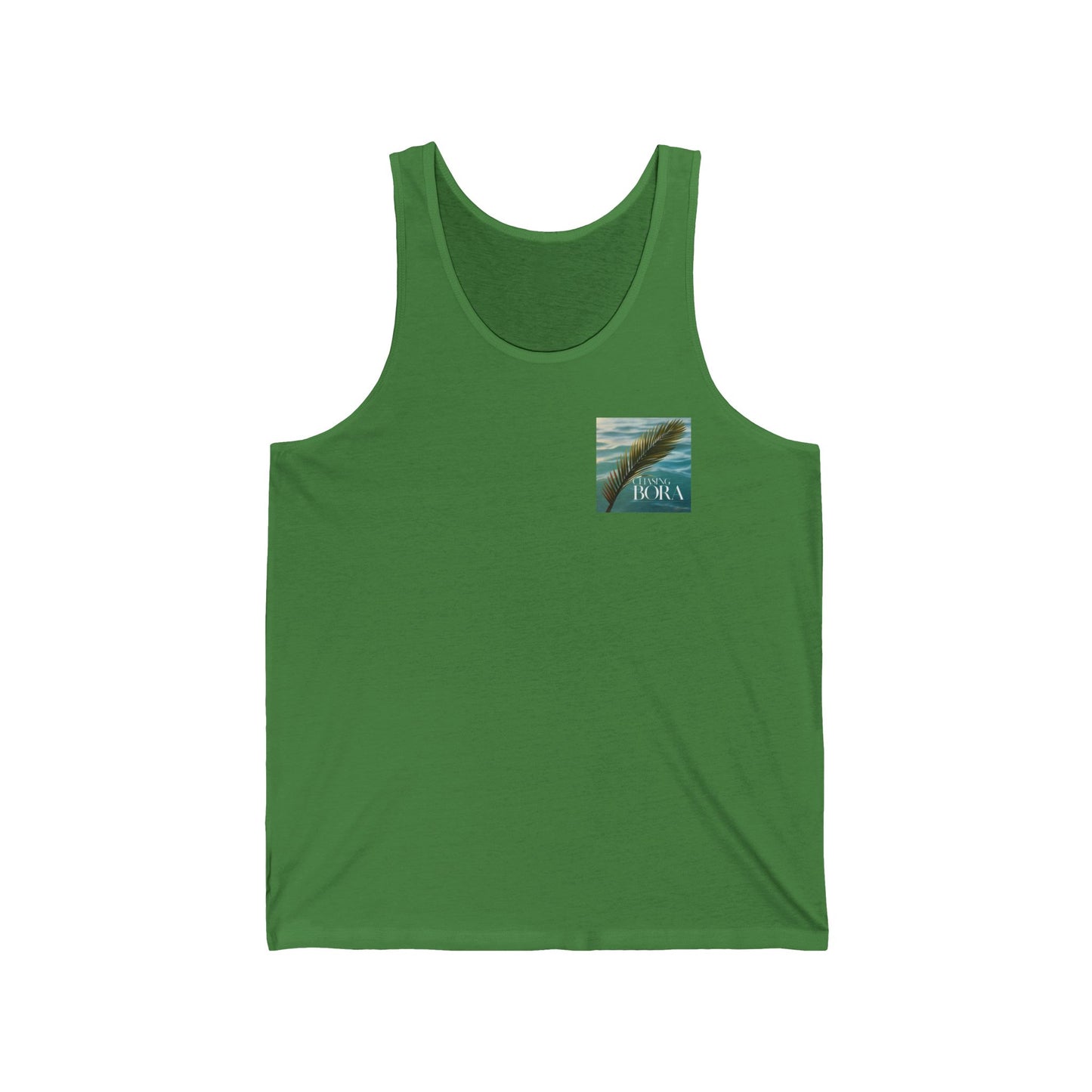 Chasing Bora Vibes Unisex Tank with Palm Leaf Print