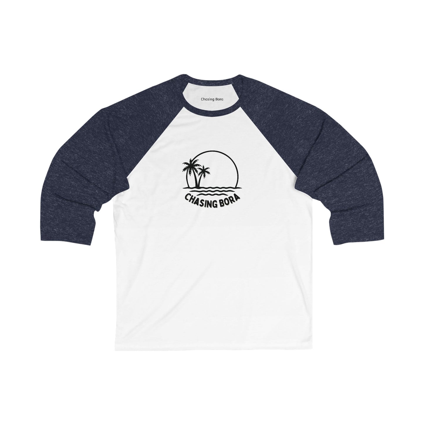Chasing Bora Unisex 3/4 Sleeve Baseball Tee - Relaxed Island Vibe Shirt