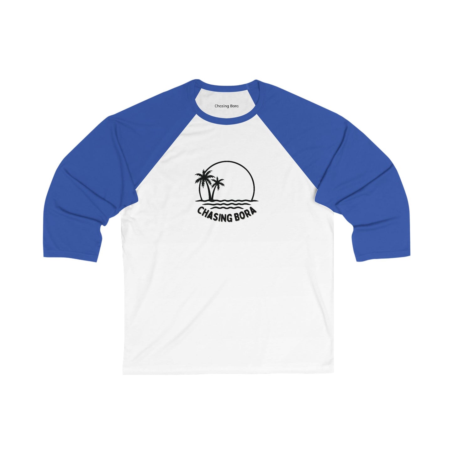 Chasing Bora Unisex 3/4 Sleeve Baseball Tee - Relaxed Island Vibe Shirt