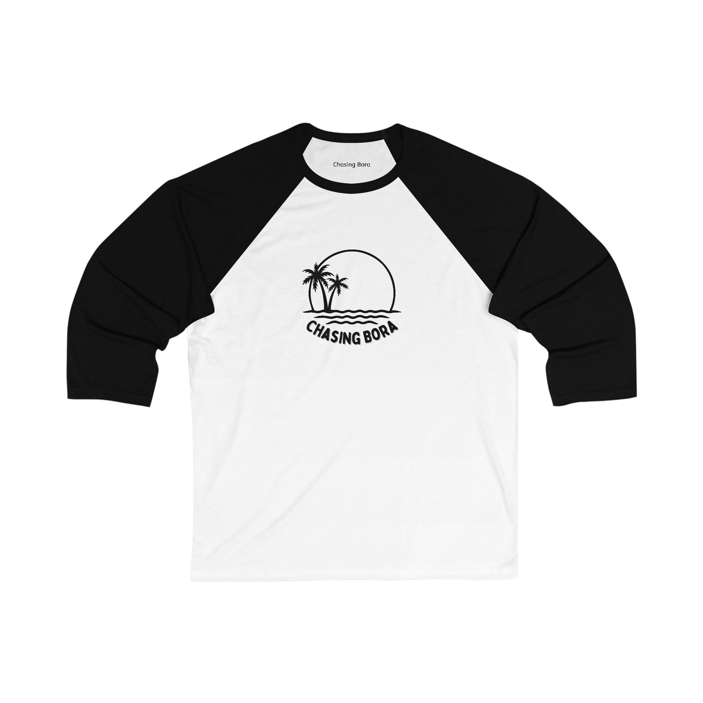 Chasing Bora Unisex 3/4 Sleeve Baseball Tee - Relaxed Island Vibe Shirt