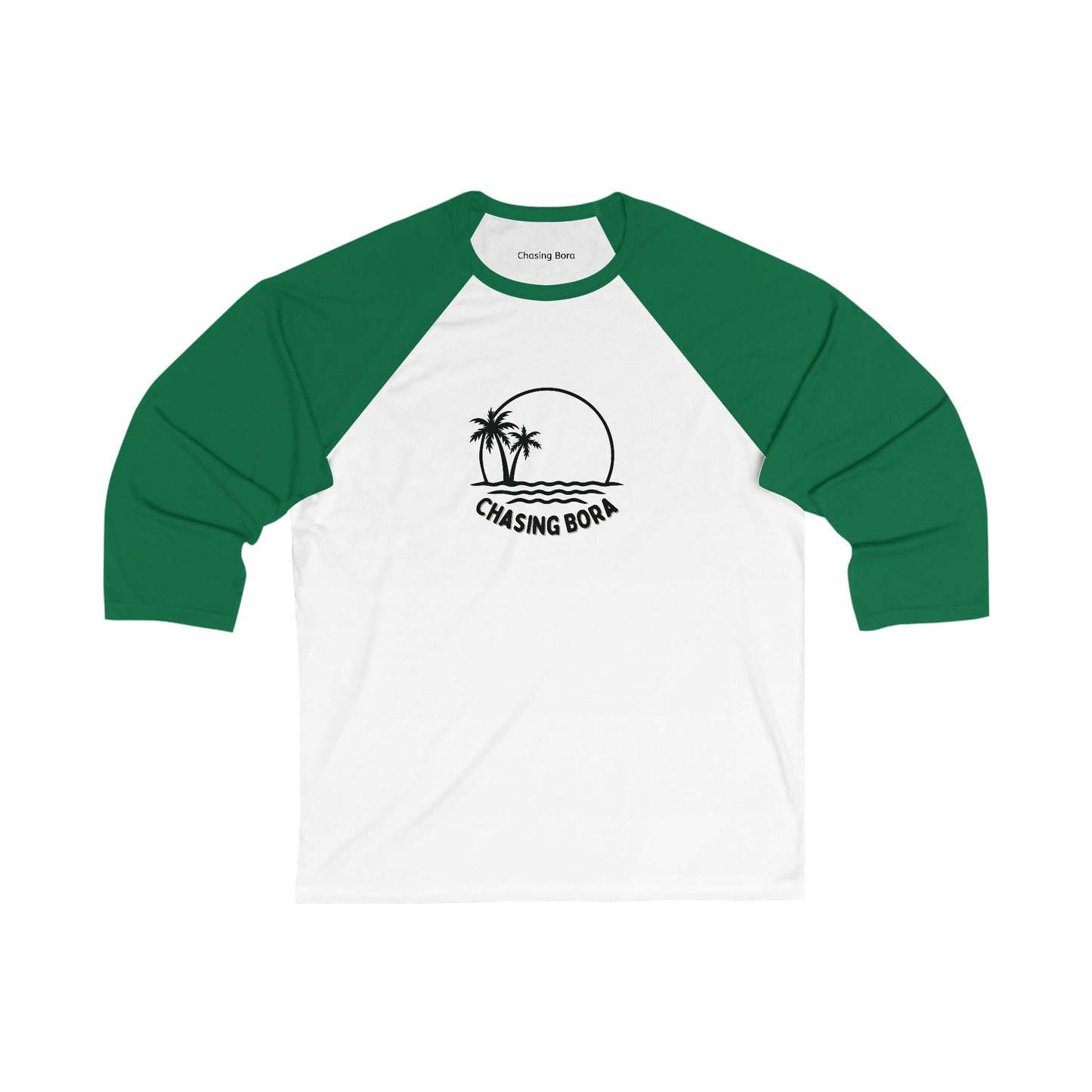 Chasing Bora Unisex 3/4 Sleeve Baseball Tee - Relaxed Island Vibe Shirt
