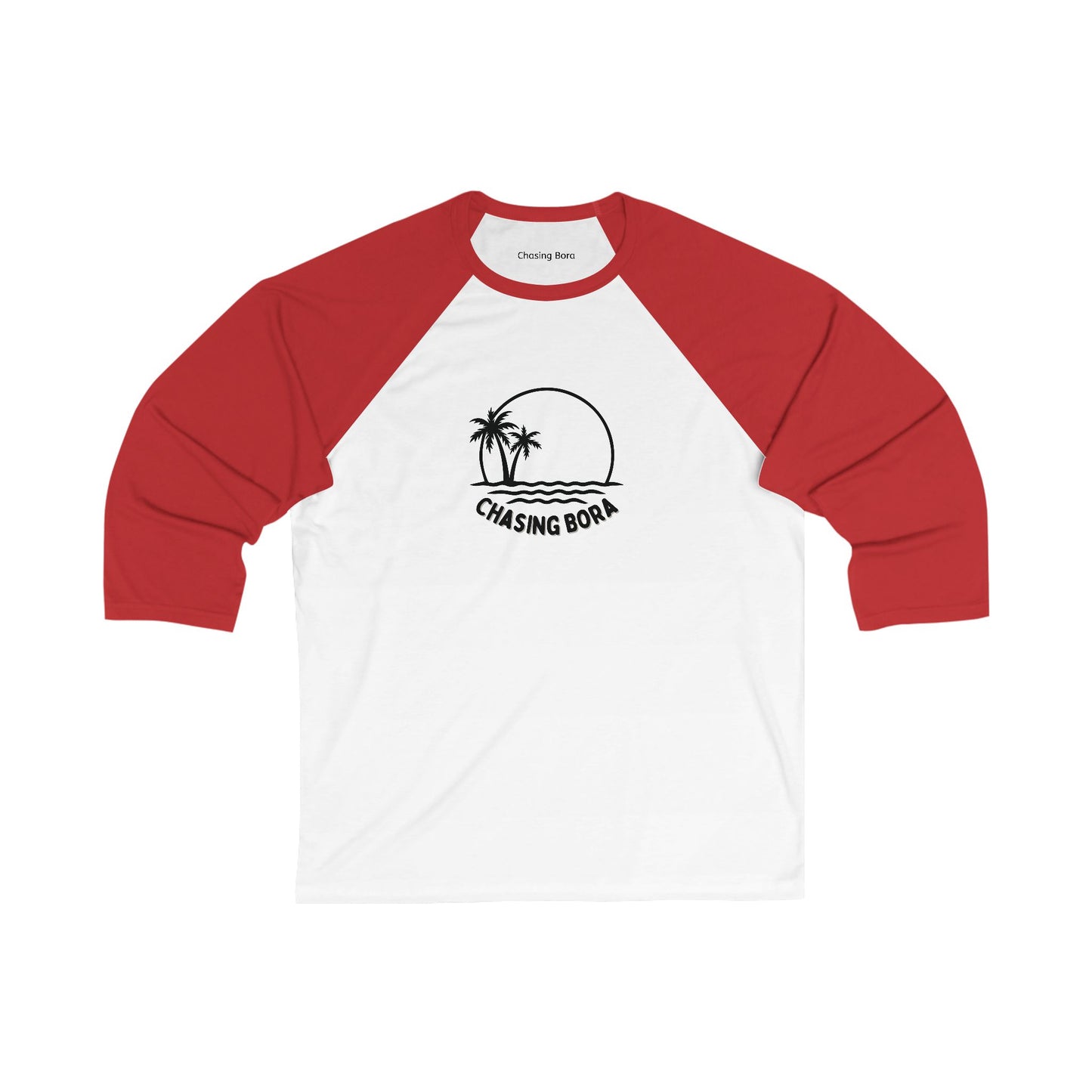 Chasing Bora Unisex 3/4 Sleeve Baseball Tee - Relaxed Island Vibe Shirt