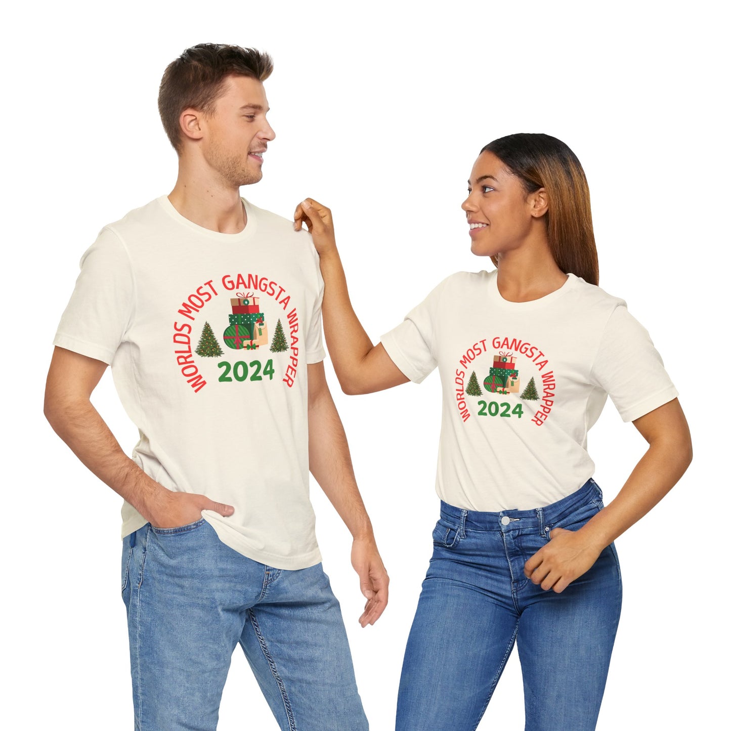 World's Most Gangsta Wrappers Unisex T-Shirt - Fun Holiday Tee 2024